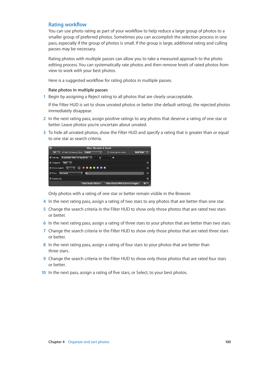 Rating workflow | Apple Aperture 3.5 User Manual | Page 100 / 526