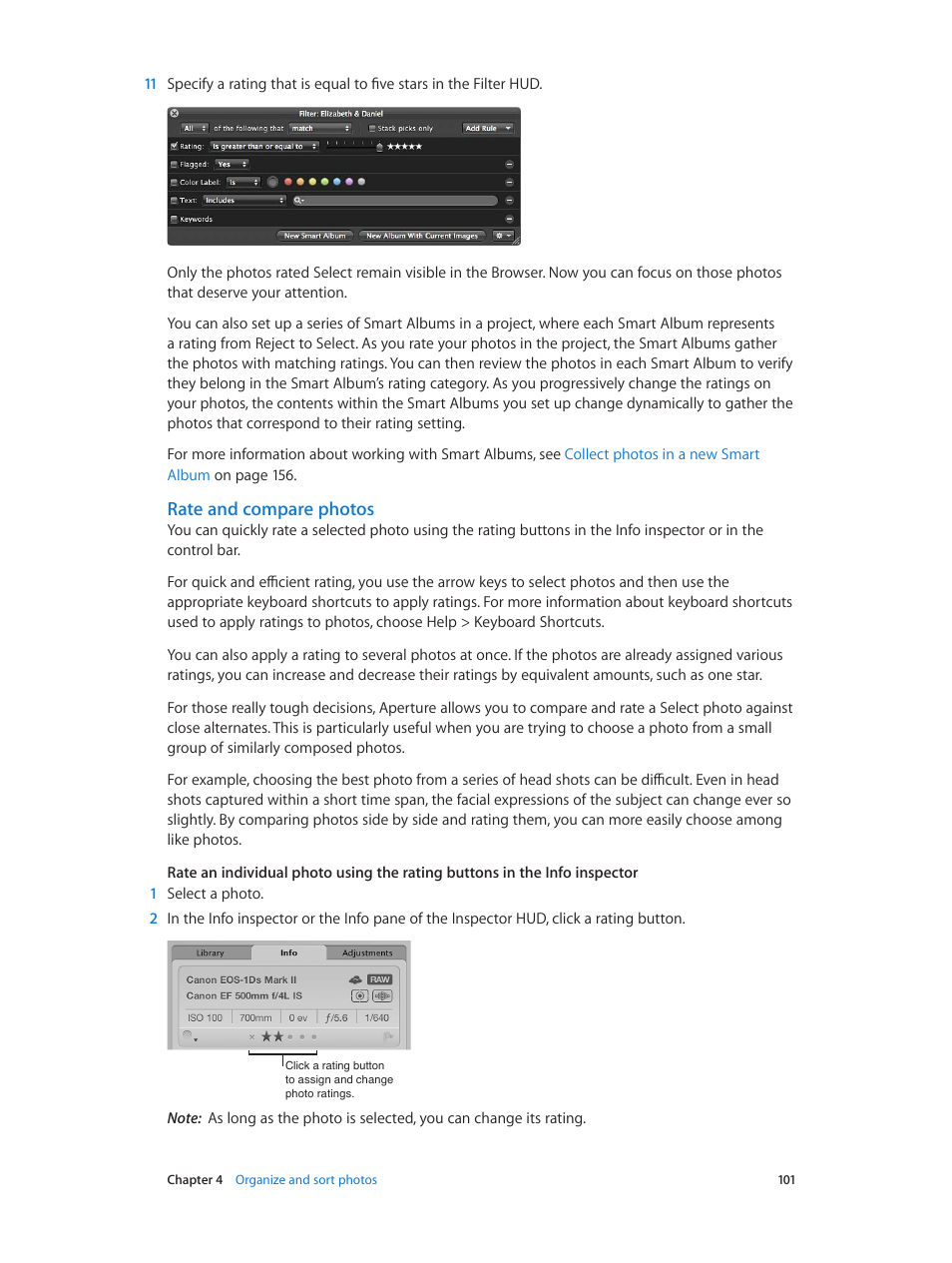 Rate and compare photos | Apple Aperture 3.5 User Manual | Page 101 / 526