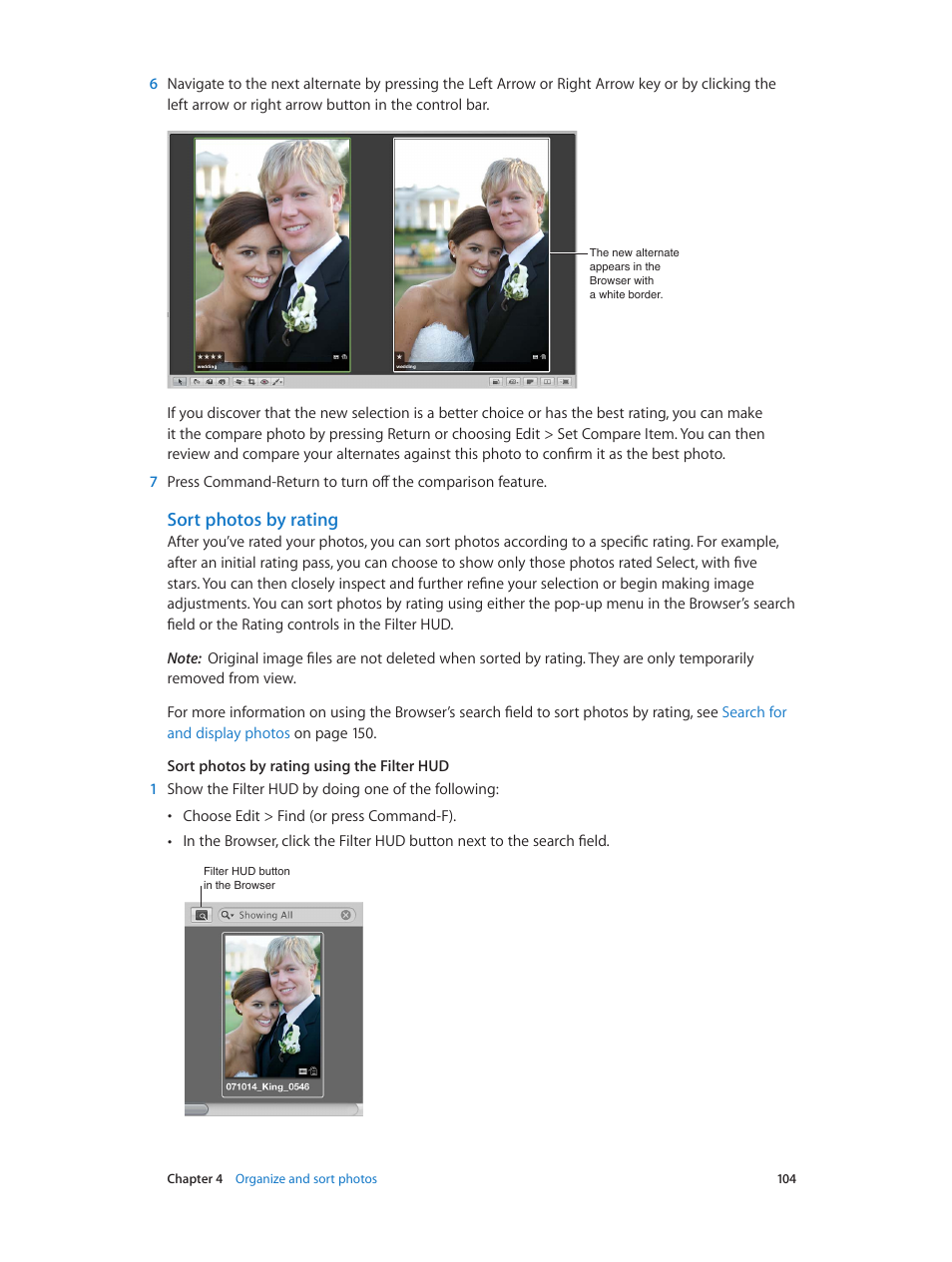 Sort photos by rating | Apple Aperture 3.5 User Manual | Page 104 / 526