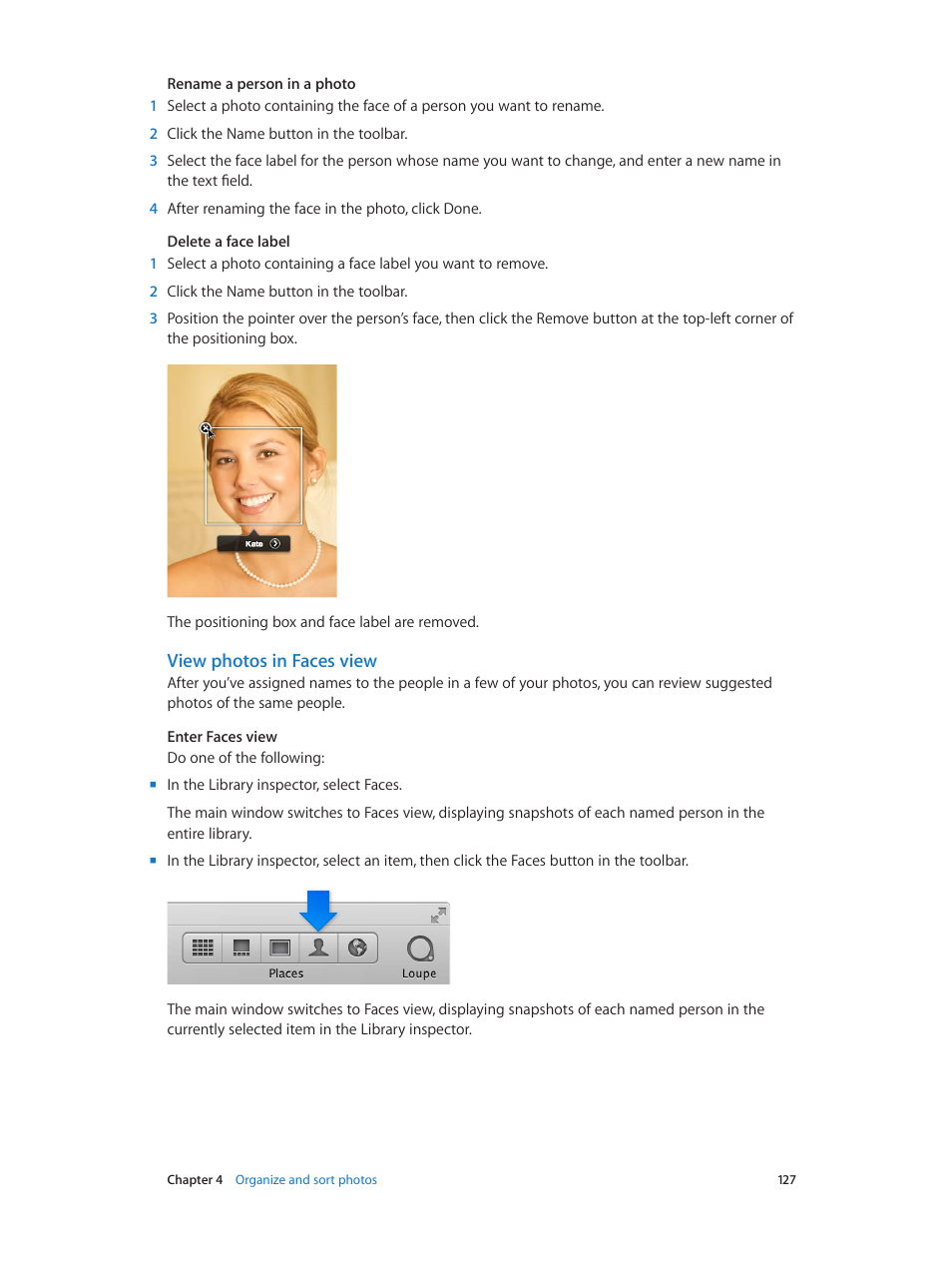 View photos in faces view | Apple Aperture 3.5 User Manual | Page 127 / 526