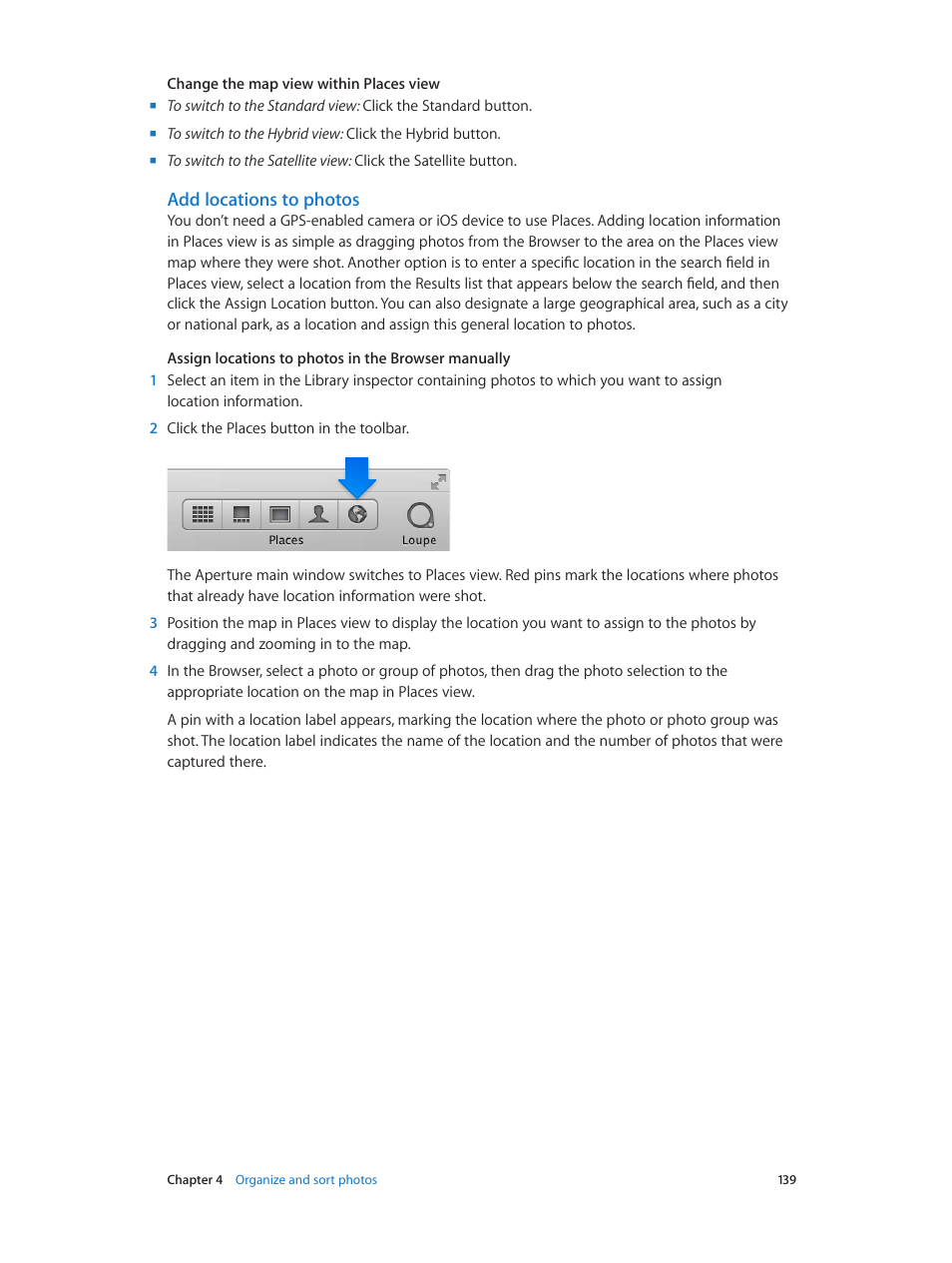 Add locations to photos | Apple Aperture 3.5 User Manual | Page 139 / 526