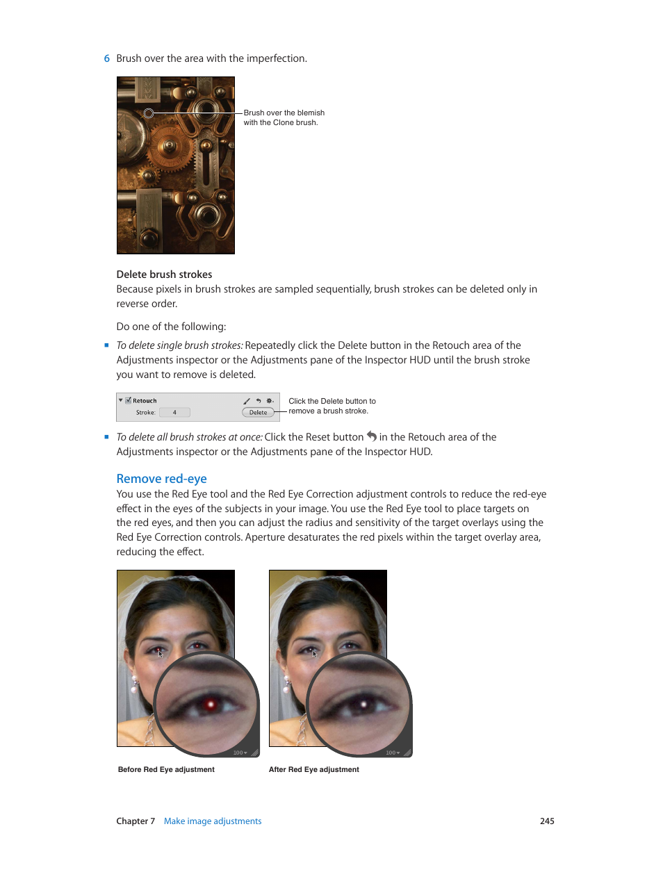 Remove red-eye | Apple Aperture 3.5 User Manual | Page 245 / 526