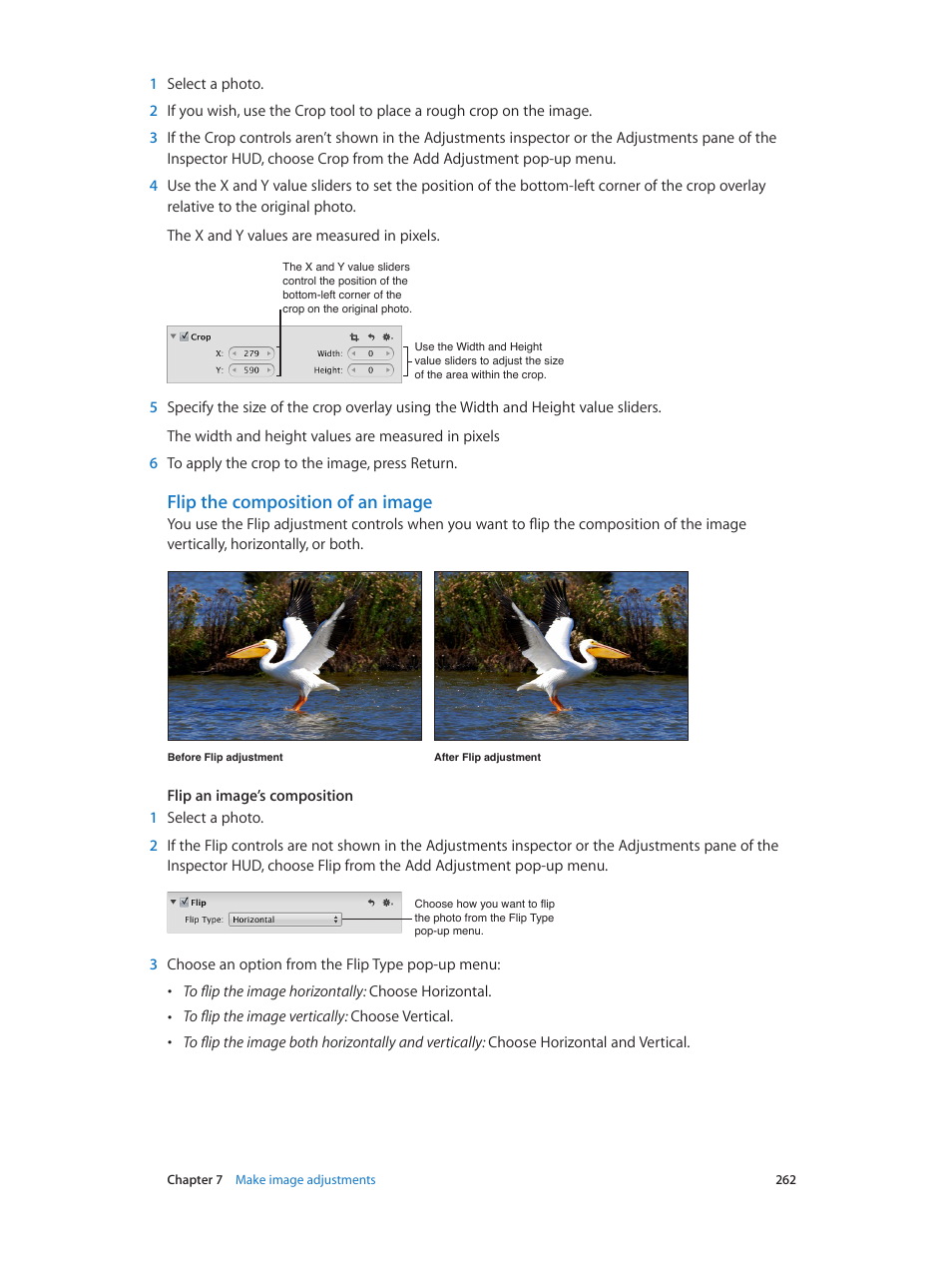 Flip the composition of an image | Apple Aperture 3.5 User Manual | Page 262 / 526