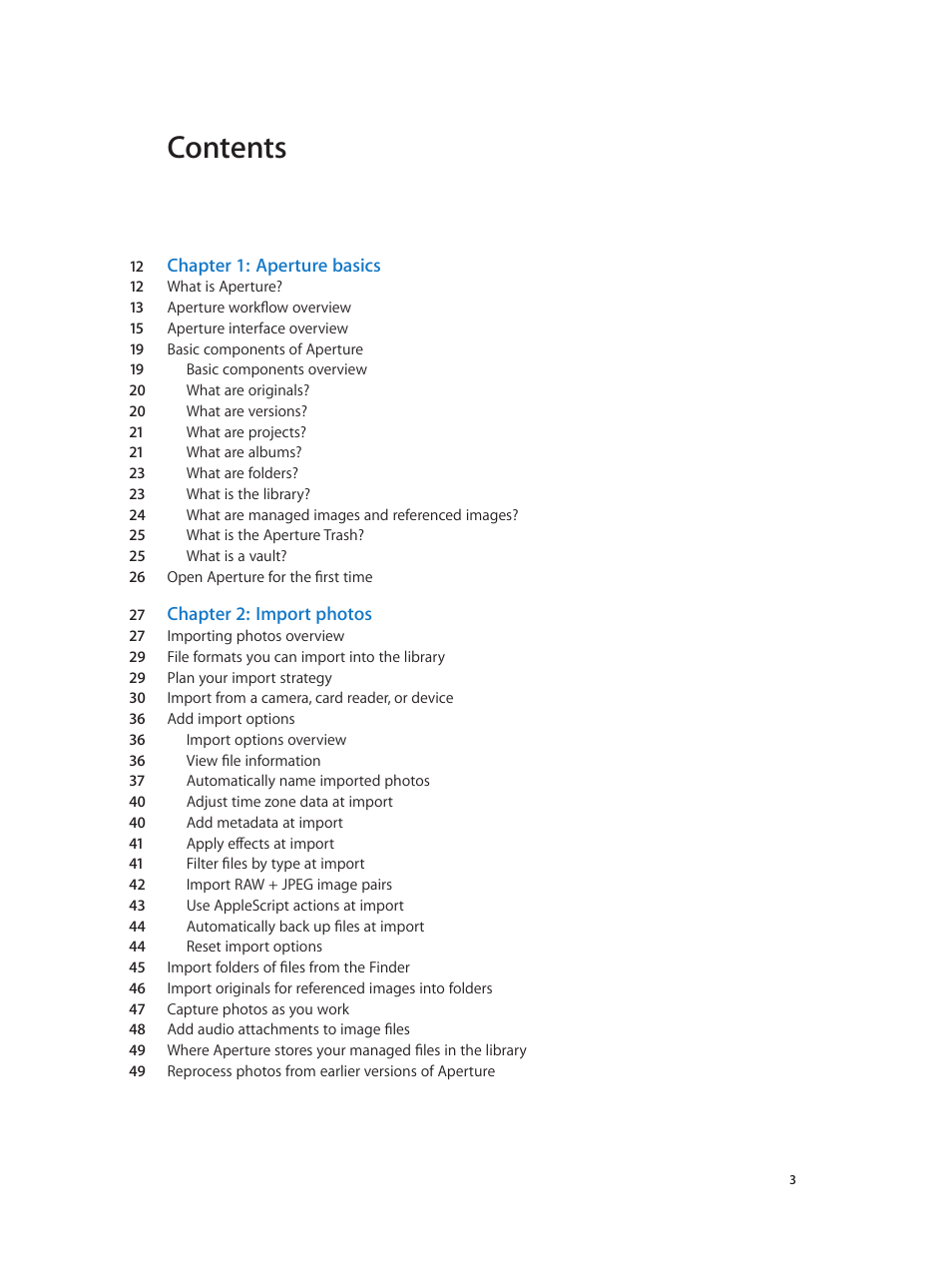 Apple Aperture 3.5 User Manual | Page 3 / 526