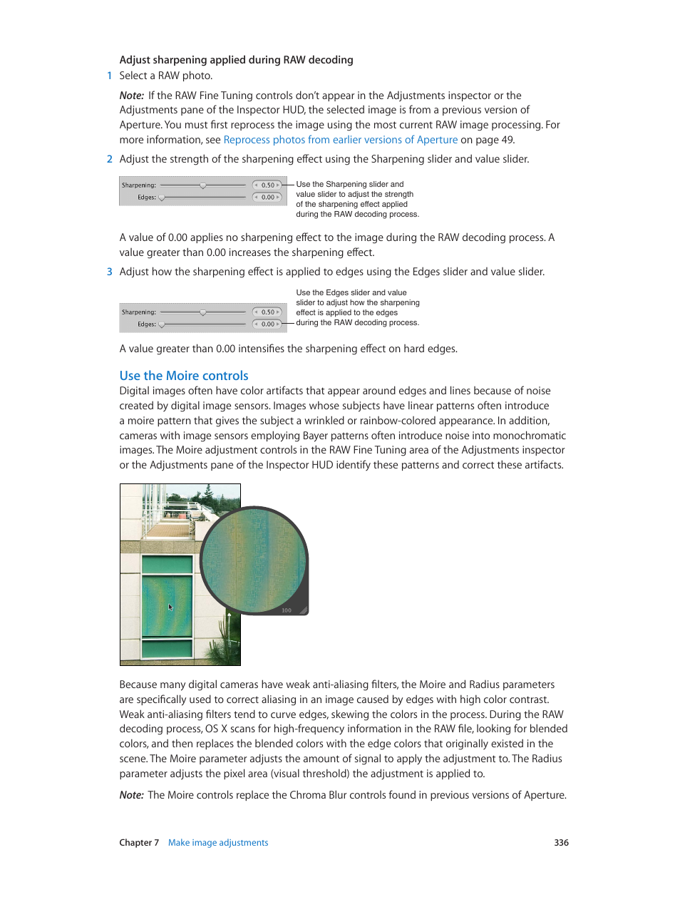 Use the moire controls | Apple Aperture 3.5 User Manual | Page 336 / 526