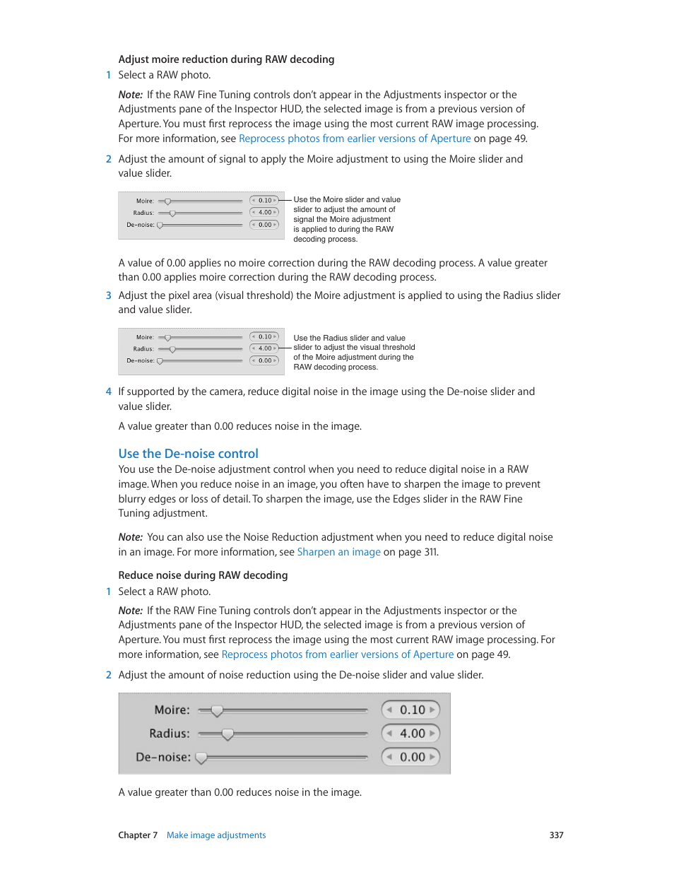 Use the de-noise control | Apple Aperture 3.5 User Manual | Page 337 / 526
