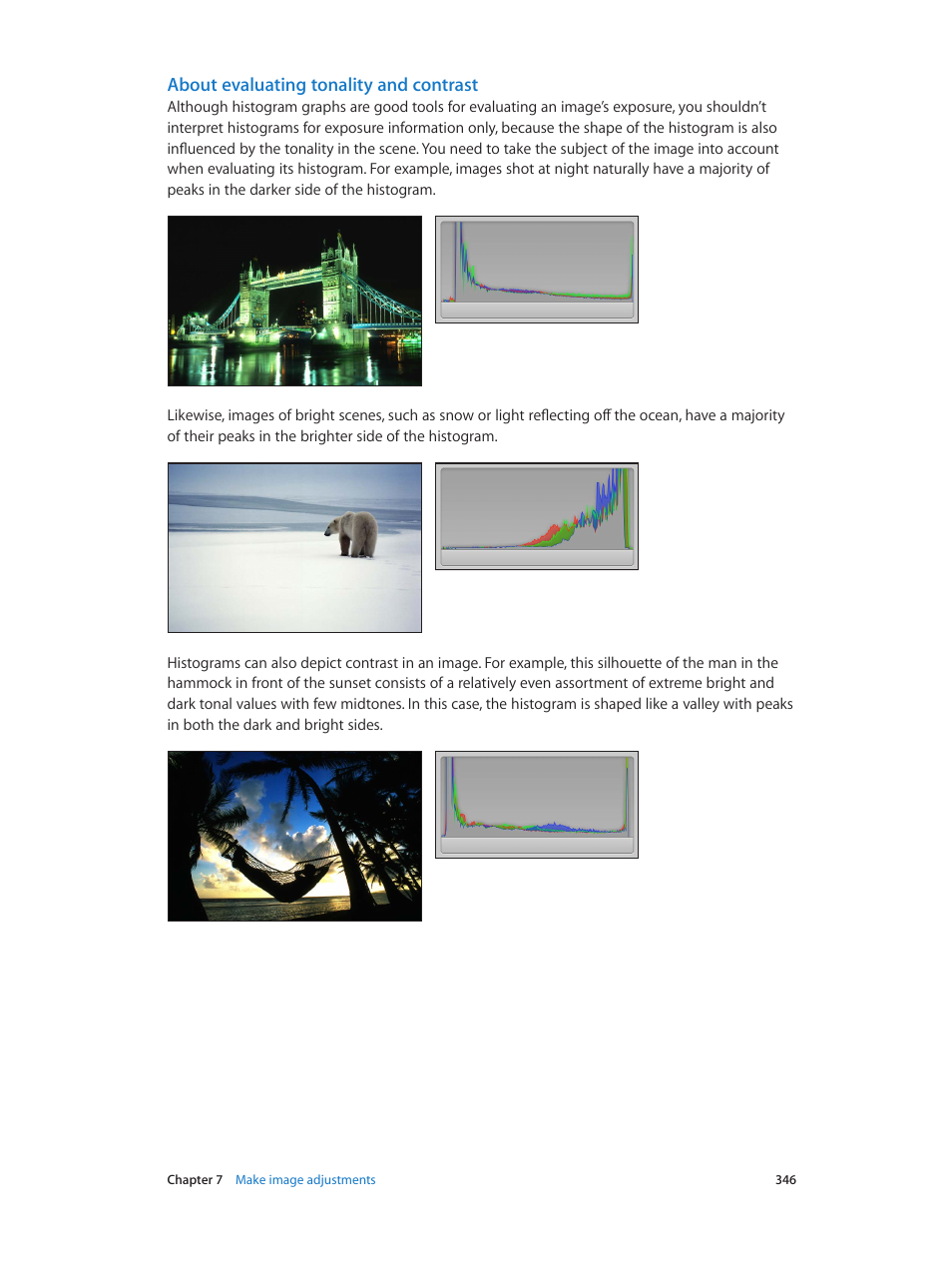 About evaluating tonality and contrast | Apple Aperture 3.5 User Manual | Page 346 / 526