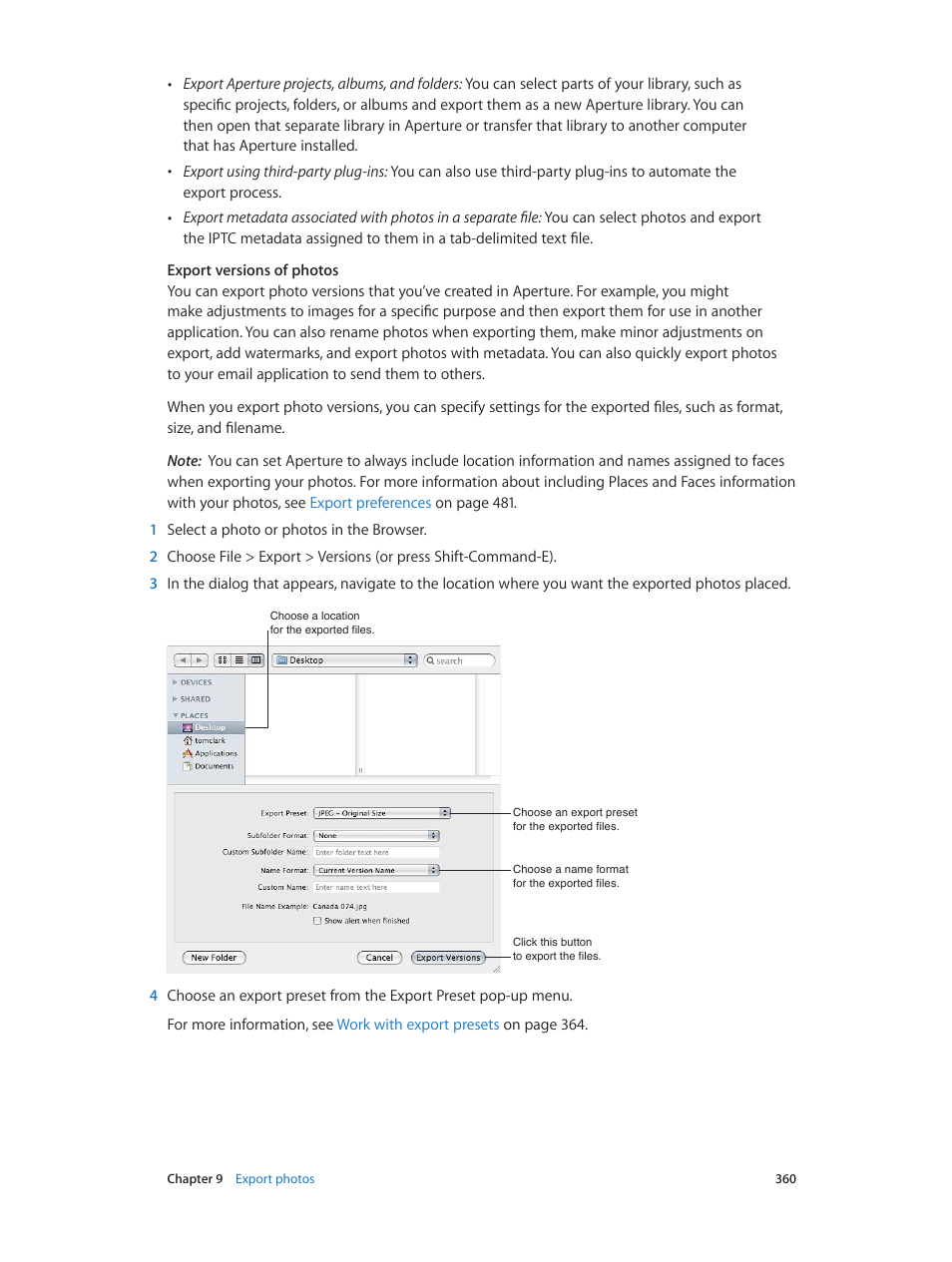 Apple Aperture 3.5 User Manual | Page 360 / 526