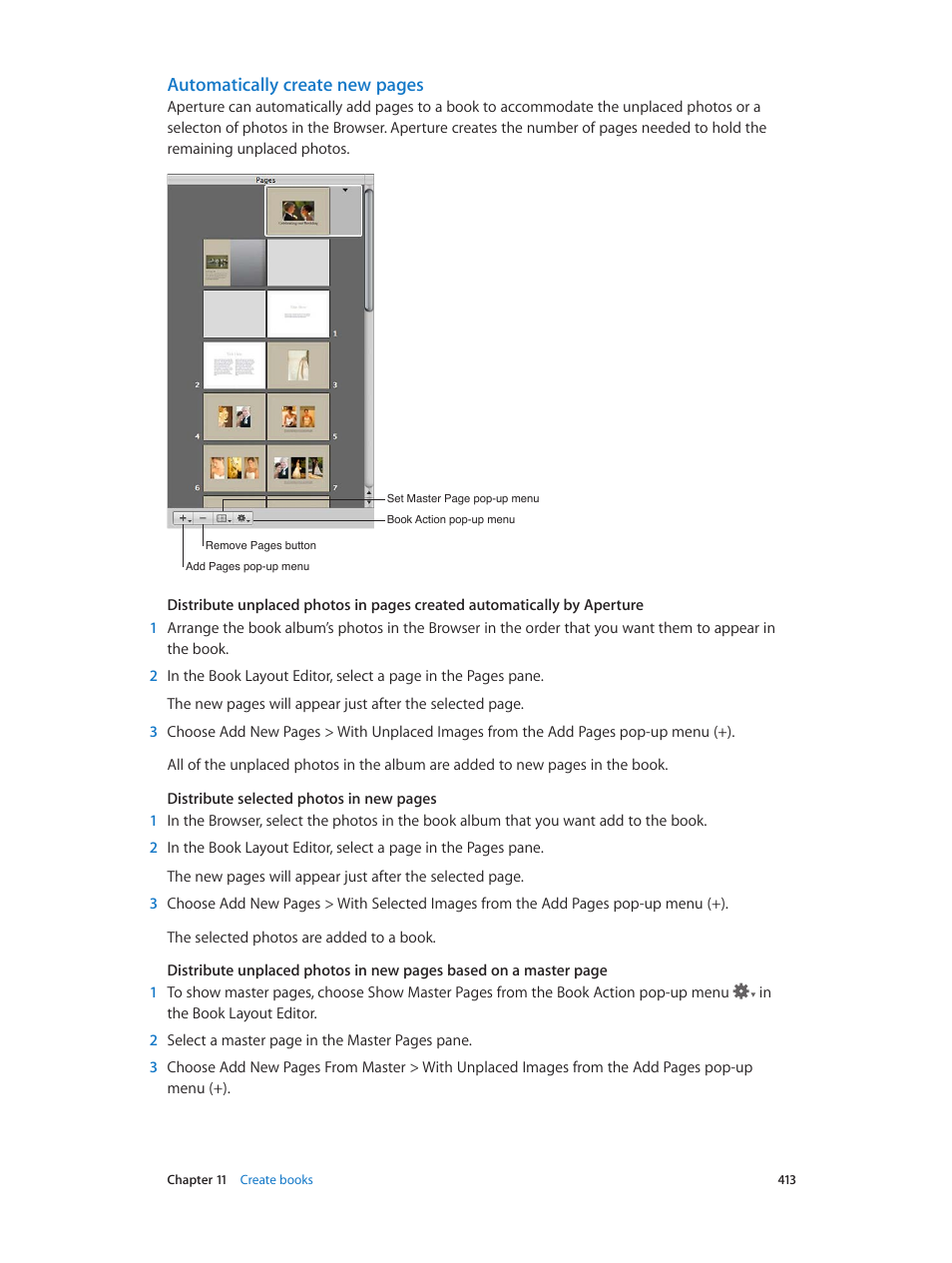 Automatically create new pages | Apple Aperture 3.5 User Manual | Page 413 / 526