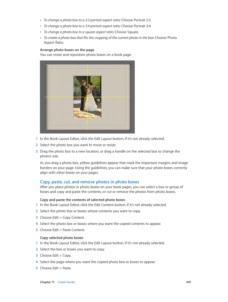 Copy, paste, cut, and remove photos in photo boxes | Apple Aperture 3.5 User Manual | Page 419 / 526