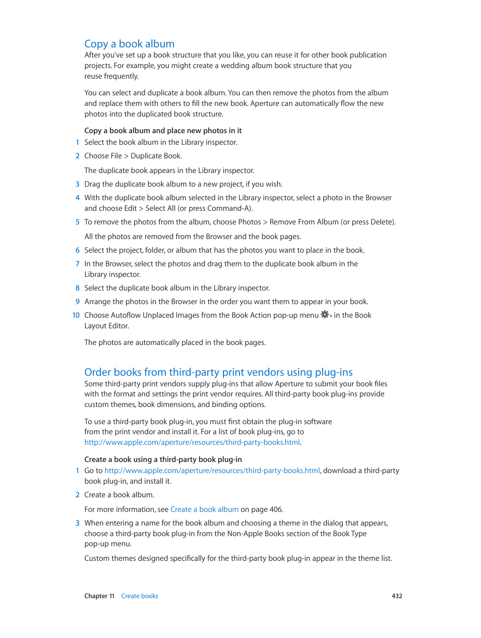 Copy a book album | Apple Aperture 3.5 User Manual | Page 432 / 526