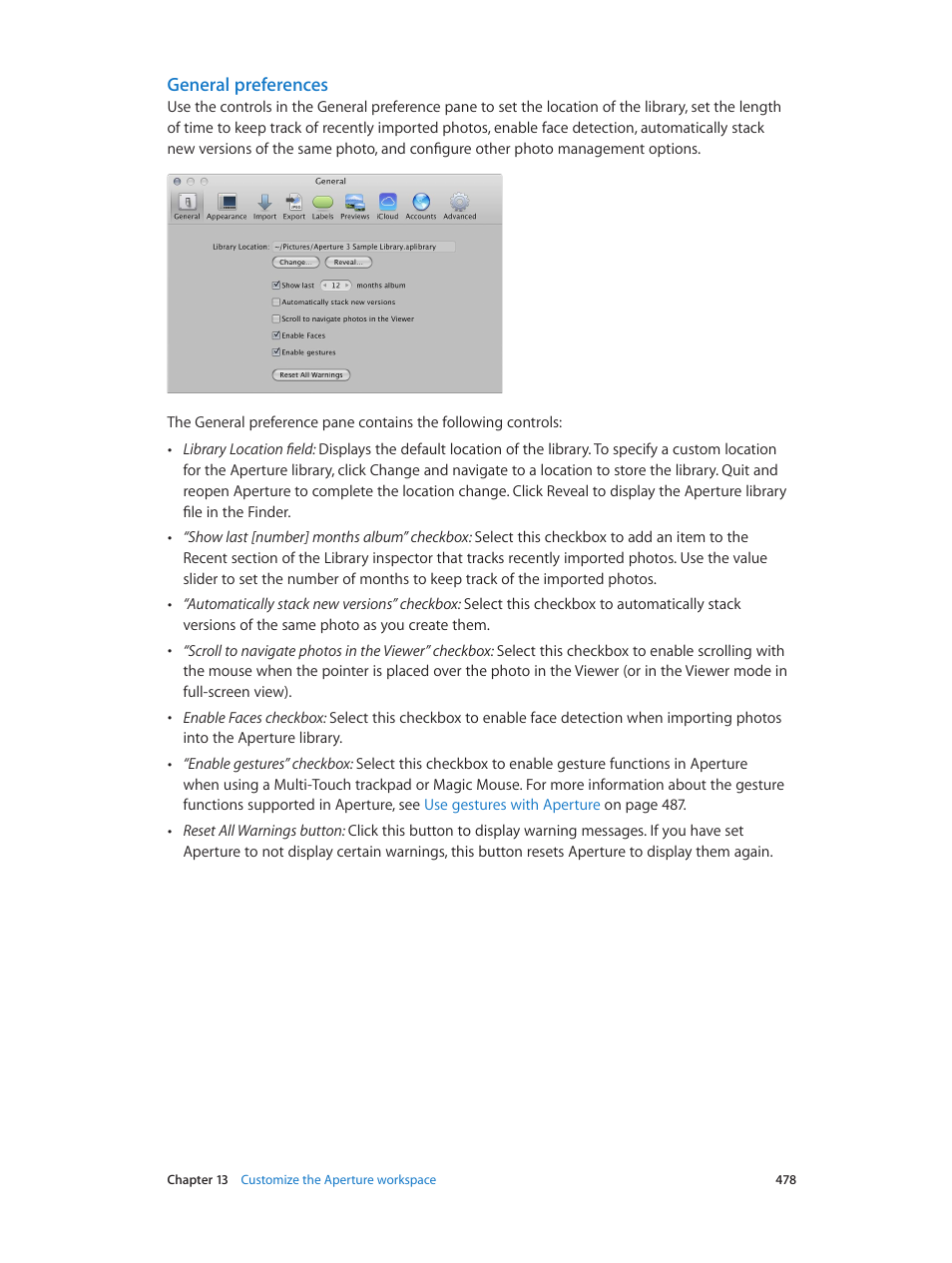 General preferences | Apple Aperture 3.5 User Manual | Page 478 / 526