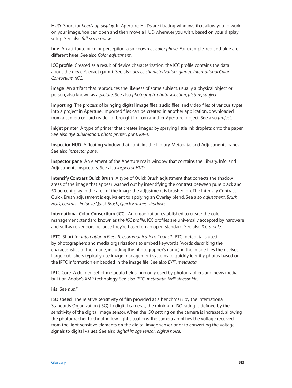Apple Aperture 3.5 User Manual | Page 513 / 526