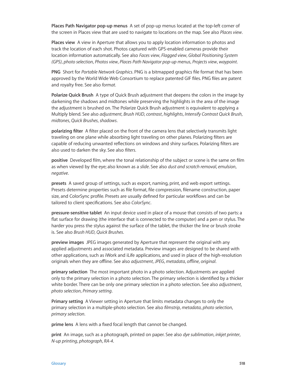Apple Aperture 3.5 User Manual | Page 518 / 526