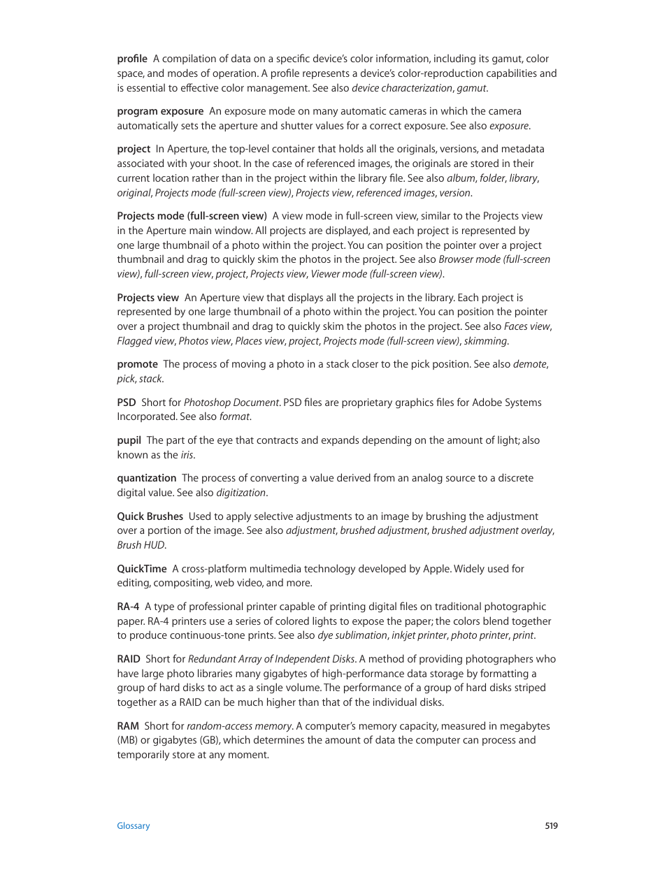 Apple Aperture 3.5 User Manual | Page 519 / 526