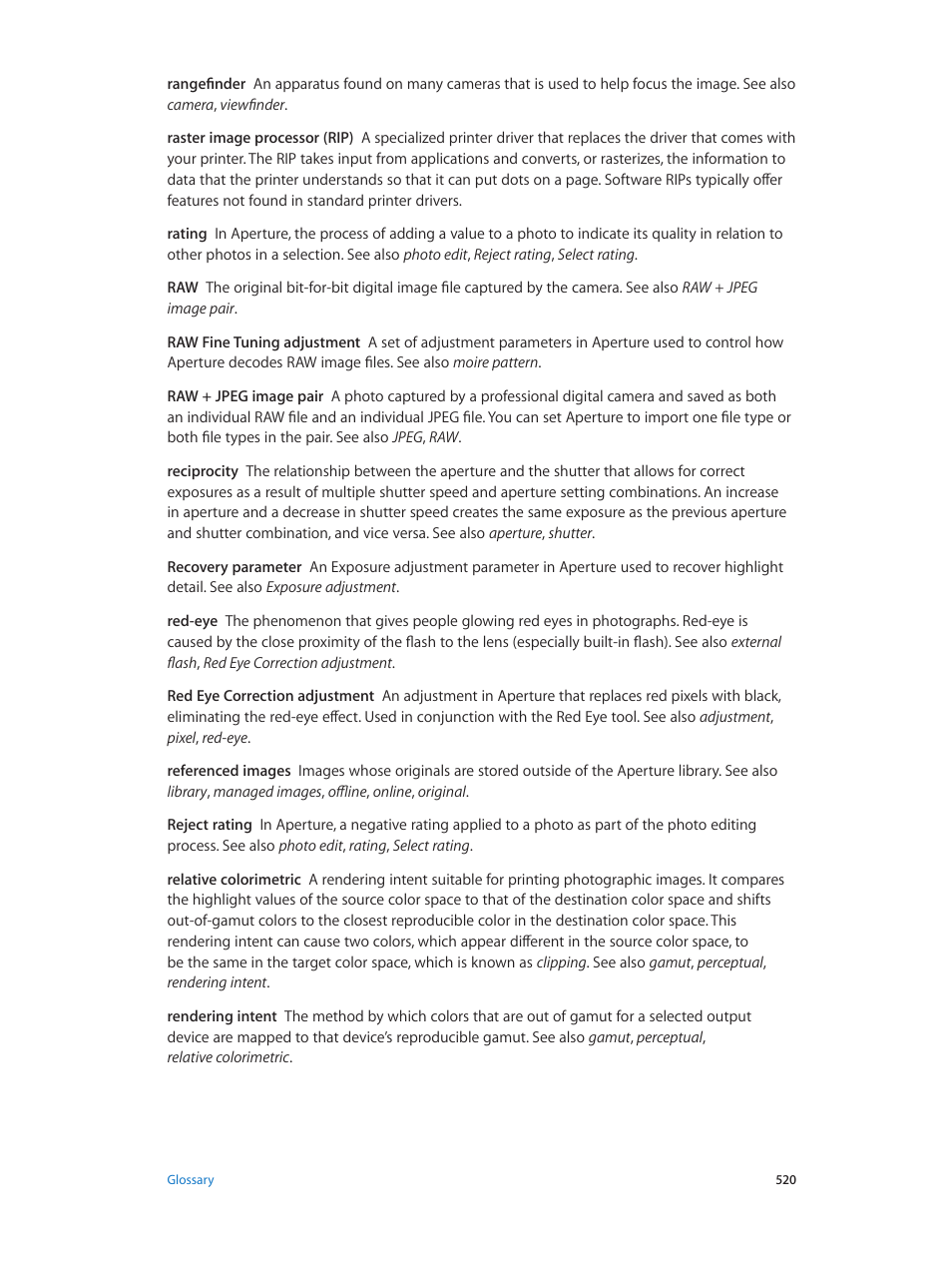 Apple Aperture 3.5 User Manual | Page 520 / 526