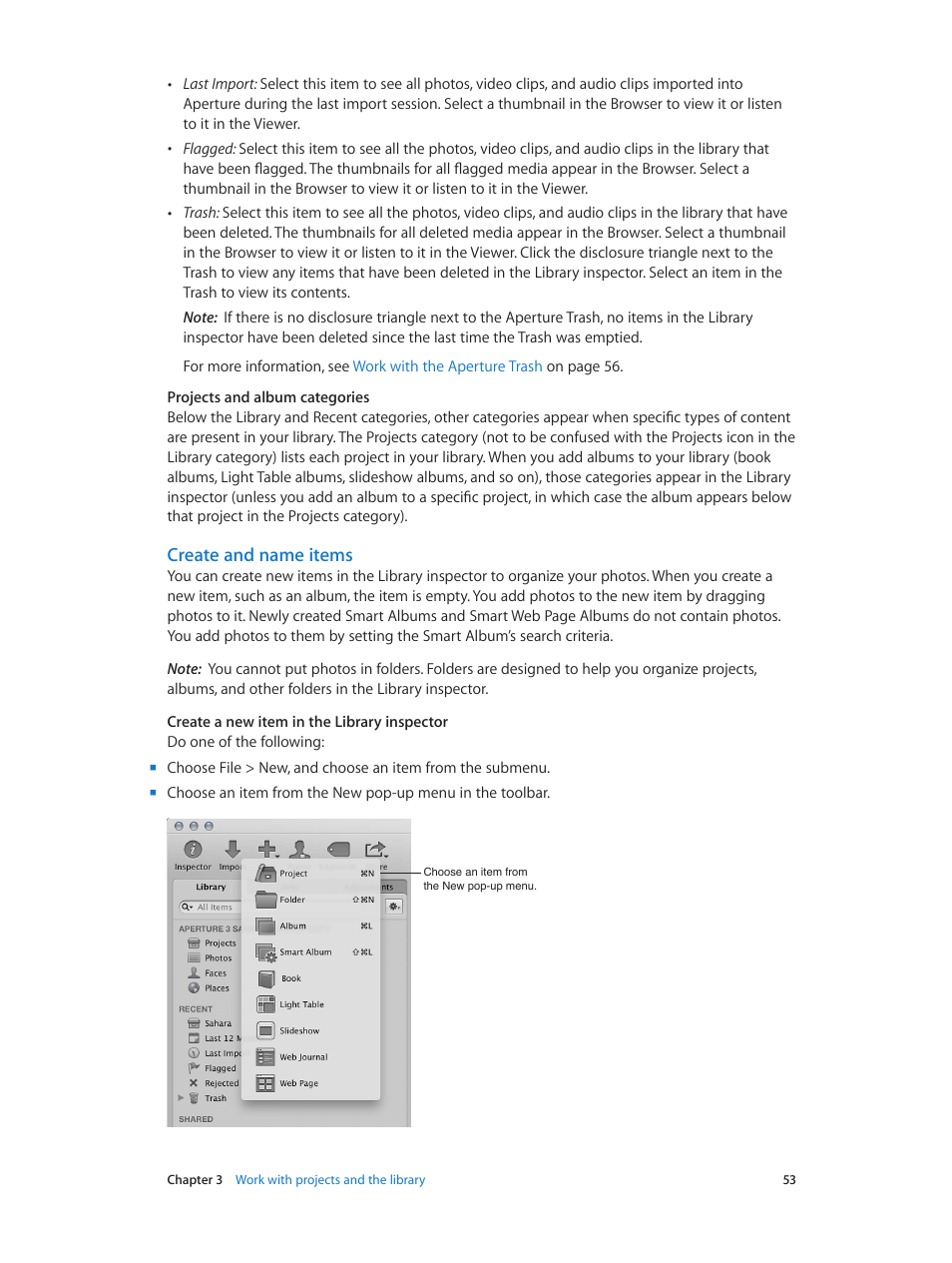 Create and name items | Apple Aperture 3.5 User Manual | Page 53 / 526