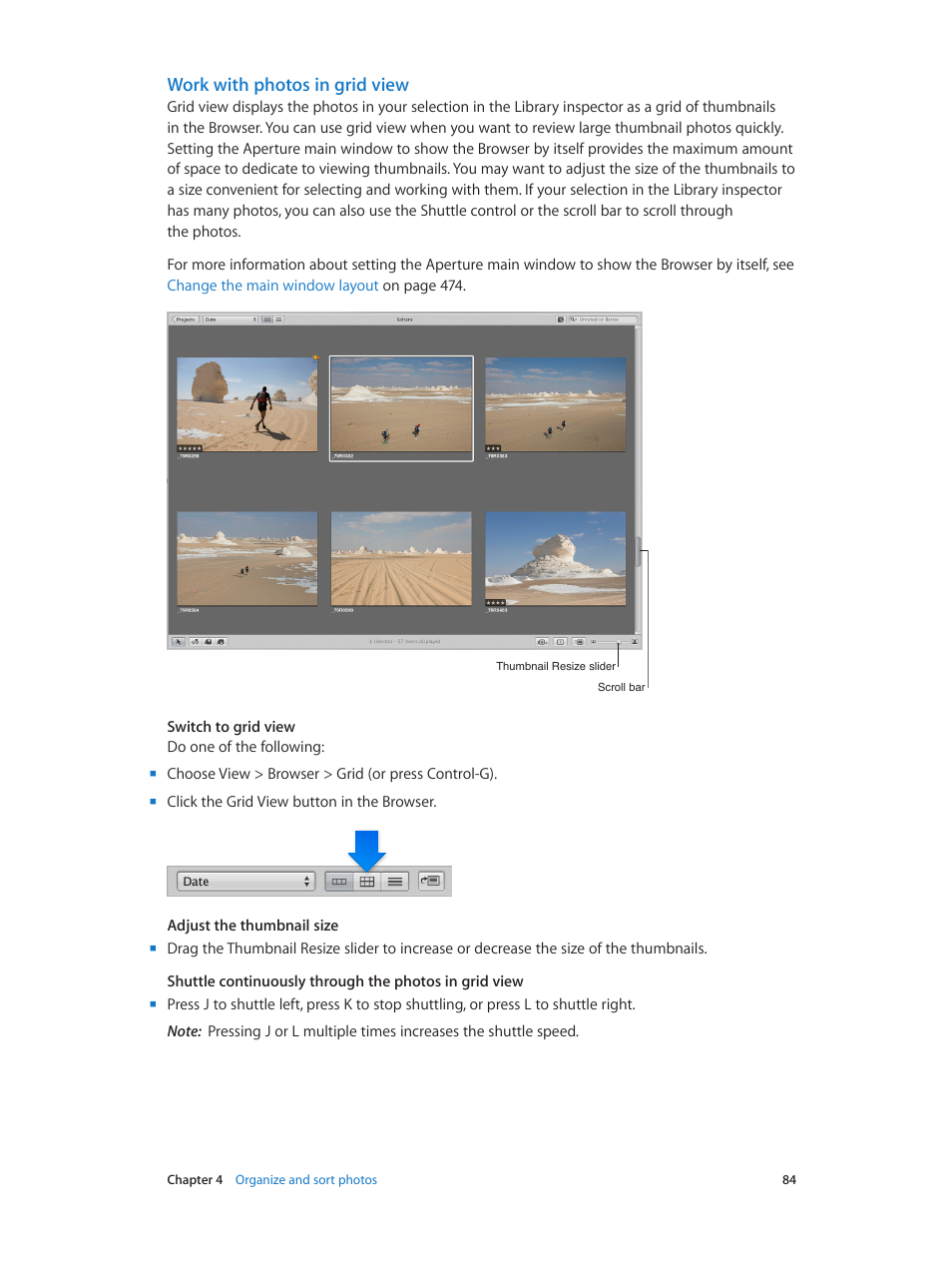 Work with photos in grid view | Apple Aperture 3.5 User Manual | Page 84 / 526