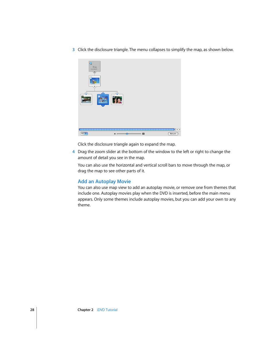 Add an autoplay movie | Apple iDVD 6 User Manual | Page 28 / 48