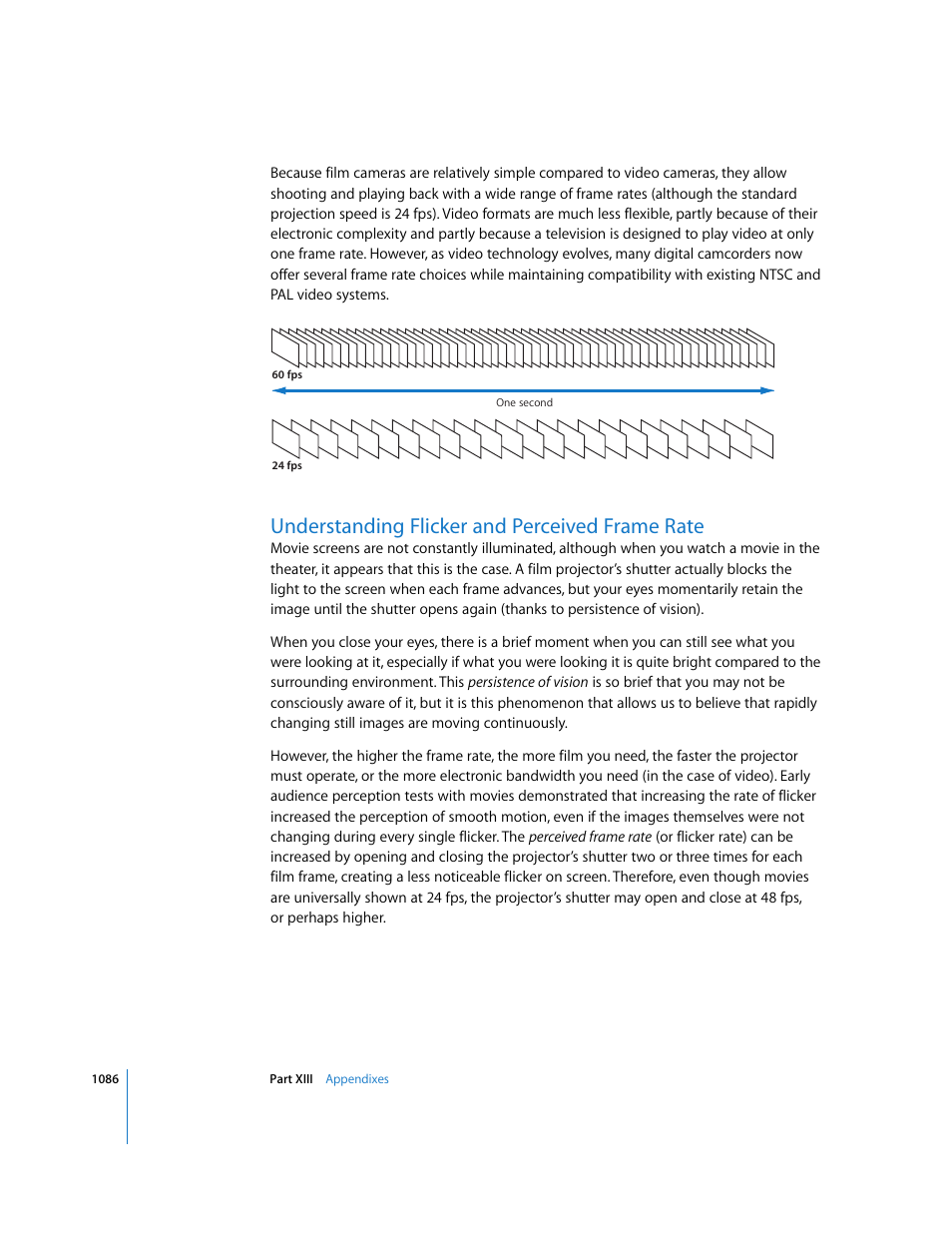 Understanding flicker and perceived frame rate, P. 1086) | Apple Final Cut Express 4 User Manual | Page 1086 / 1152