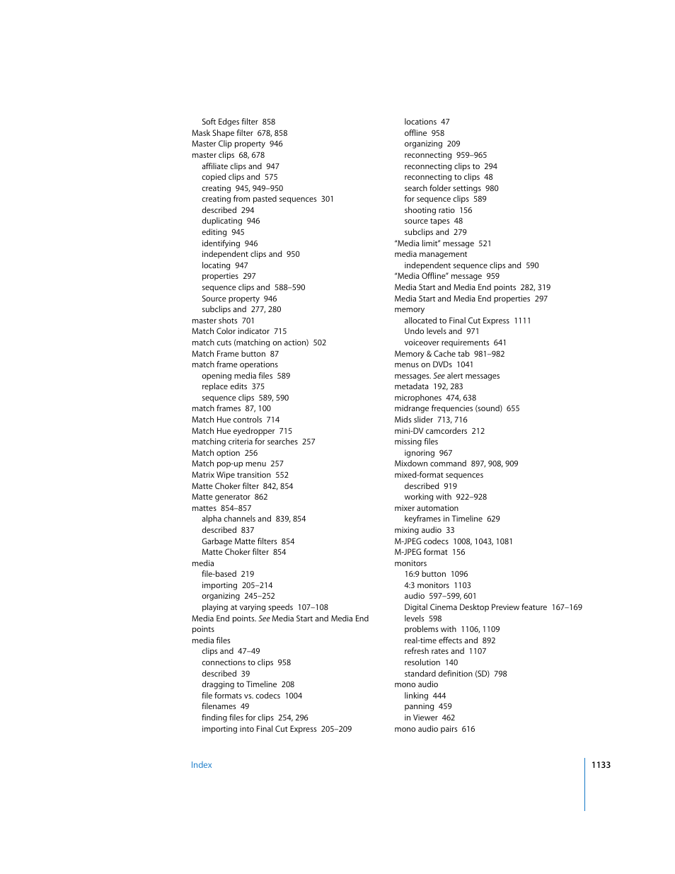 Apple Final Cut Express 4 User Manual | Page 1133 / 1152