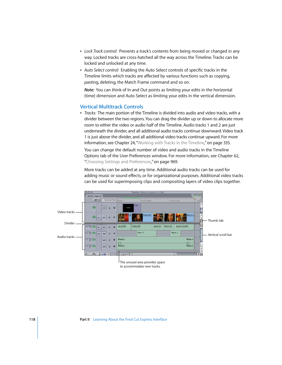 Vertical multitrack controls | Apple Final Cut Express 4 User Manual | Page 118 / 1152