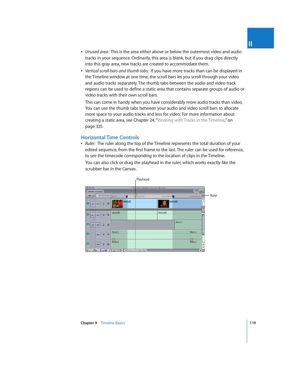 Horizontal time controls | Apple Final Cut Express 4 User Manual | Page 119 / 1152