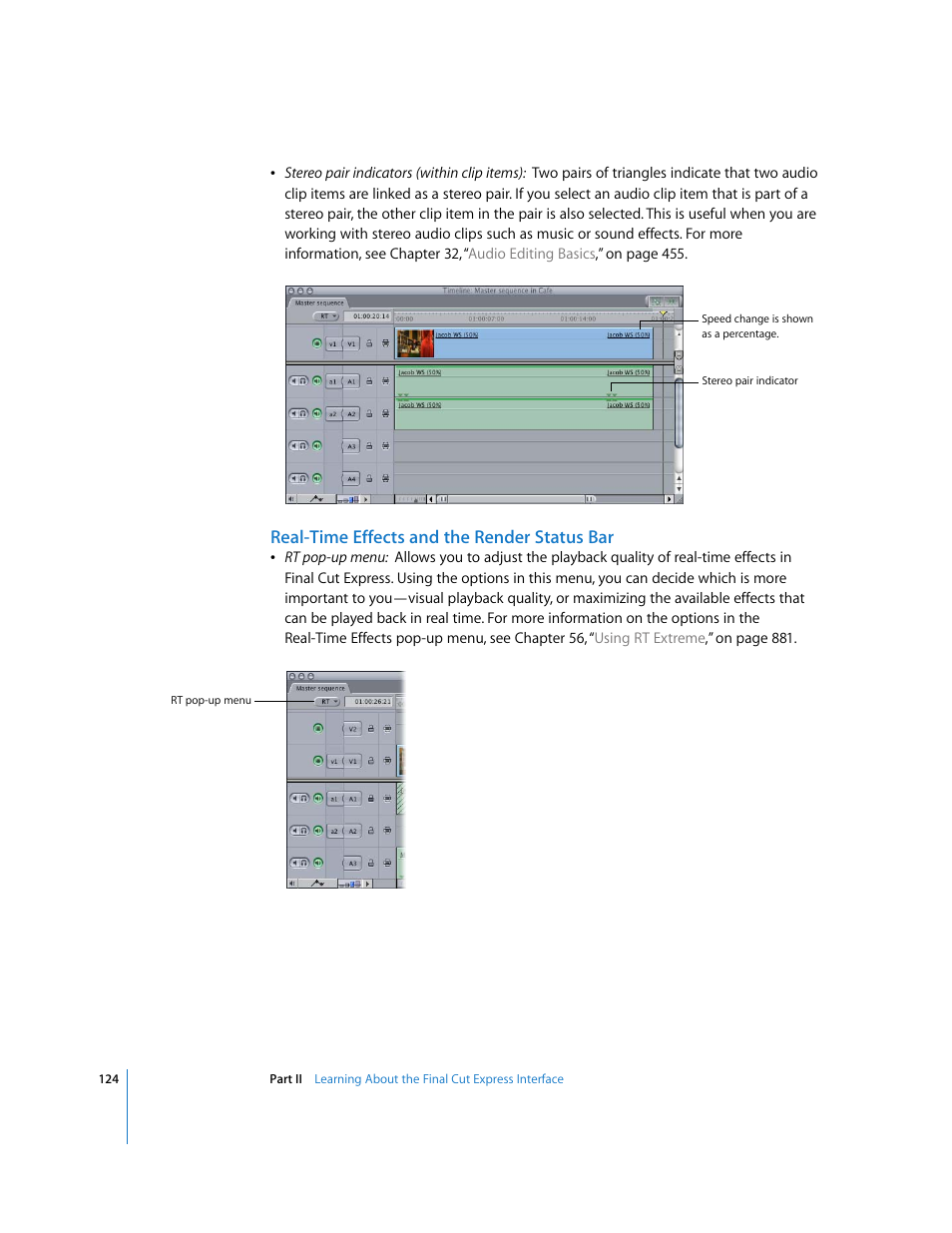 Real-time effects and the render status bar | Apple Final Cut Express 4 User Manual | Page 124 / 1152