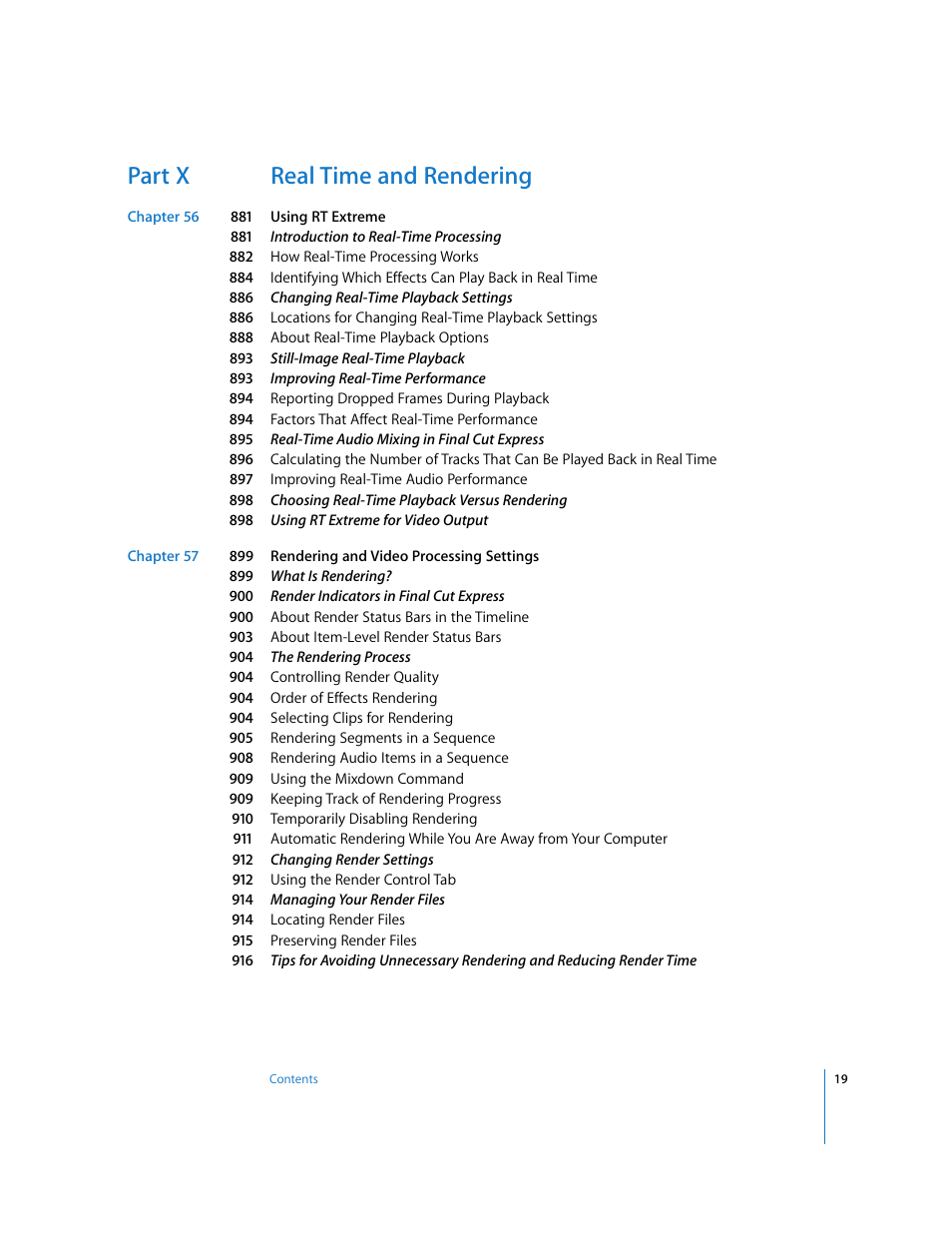 Part x real time and rendering | Apple Final Cut Express 4 User Manual | Page 19 / 1152