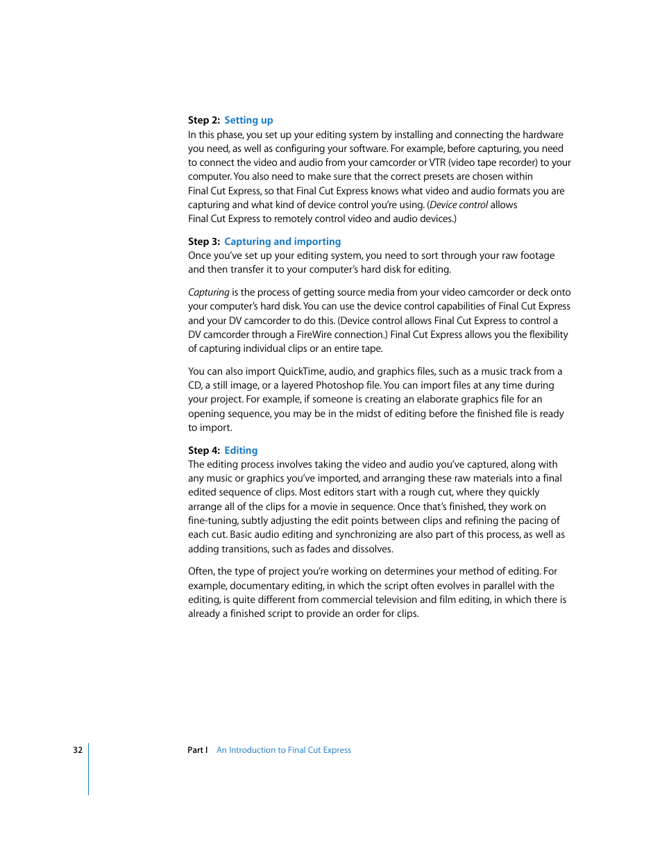 Apple Final Cut Express 4 User Manual | Page 32 / 1152