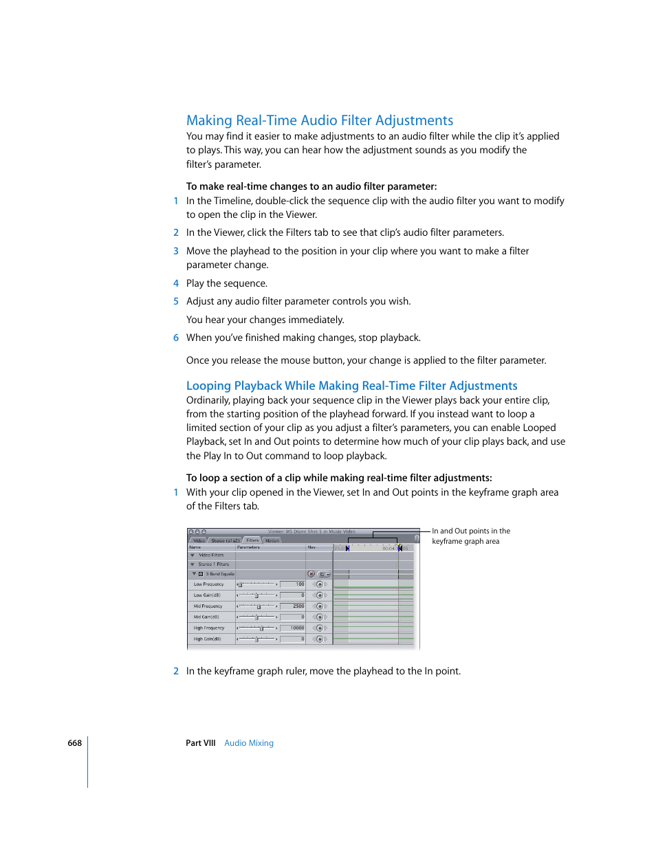 Making real-time audio filter adjustments | Apple Final Cut Express 4 User Manual | Page 668 / 1152