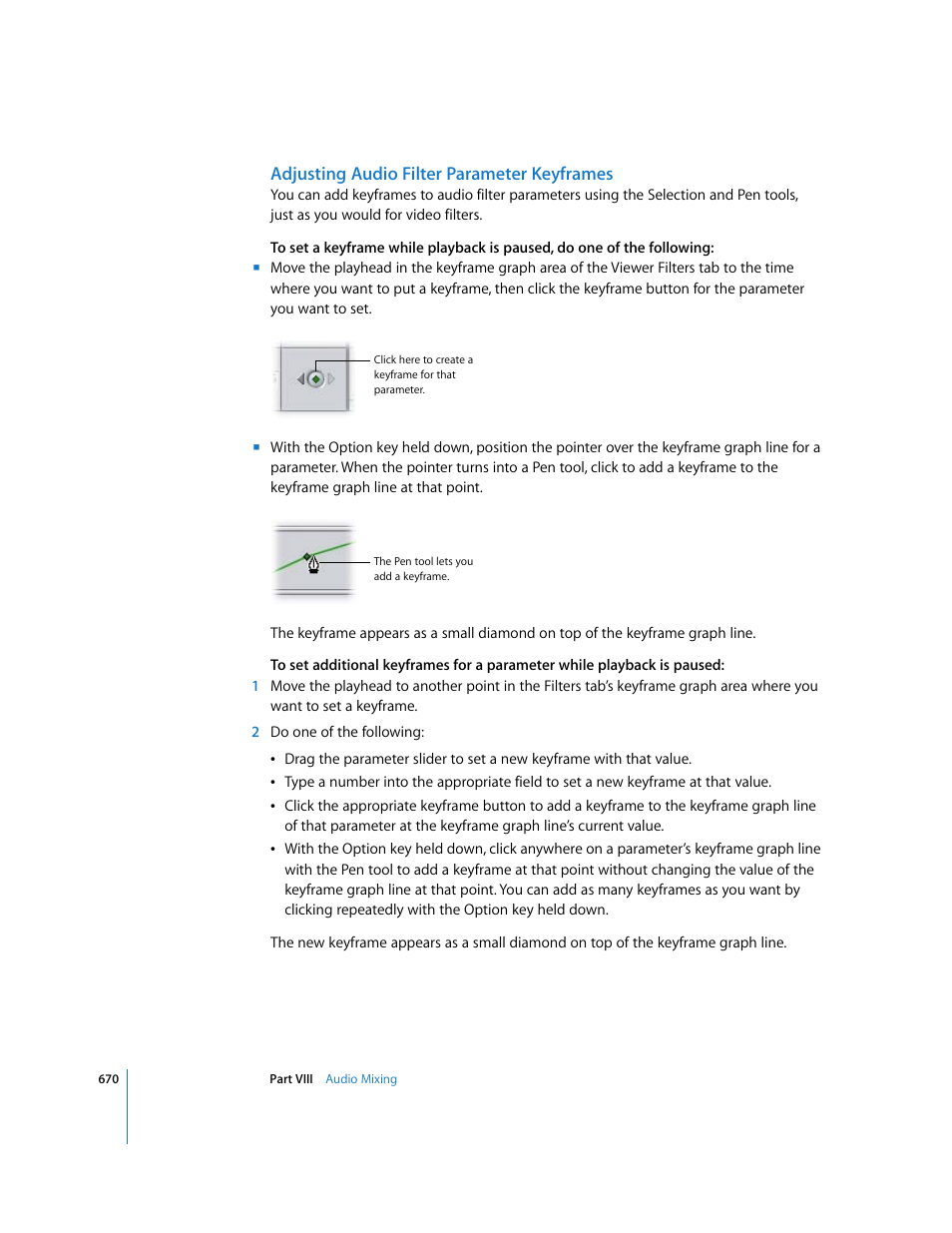 Adjusting audio filter parameter keyframes | Apple Final Cut Express 4 User Manual | Page 670 / 1152