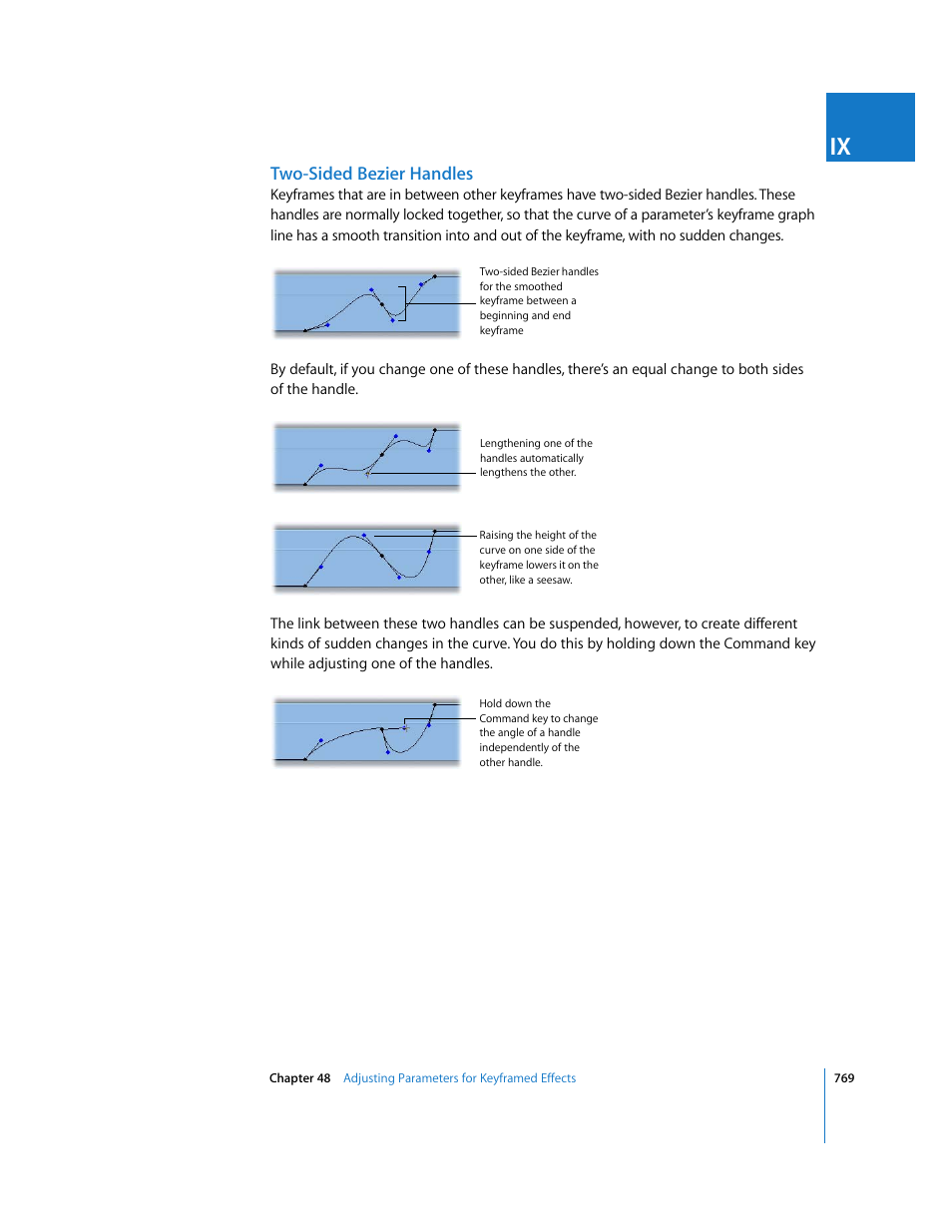 Two-sided bezier handles | Apple Final Cut Express 4 User Manual | Page 769 / 1152