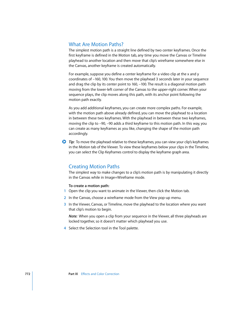 What are motion paths, Creating motion paths | Apple Final Cut Express 4 User Manual | Page 772 / 1152