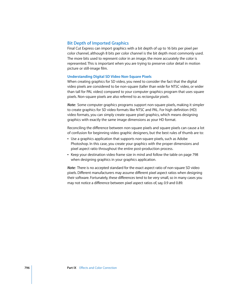Bit depth of imported graphics | Apple Final Cut Express 4 User Manual | Page 796 / 1152