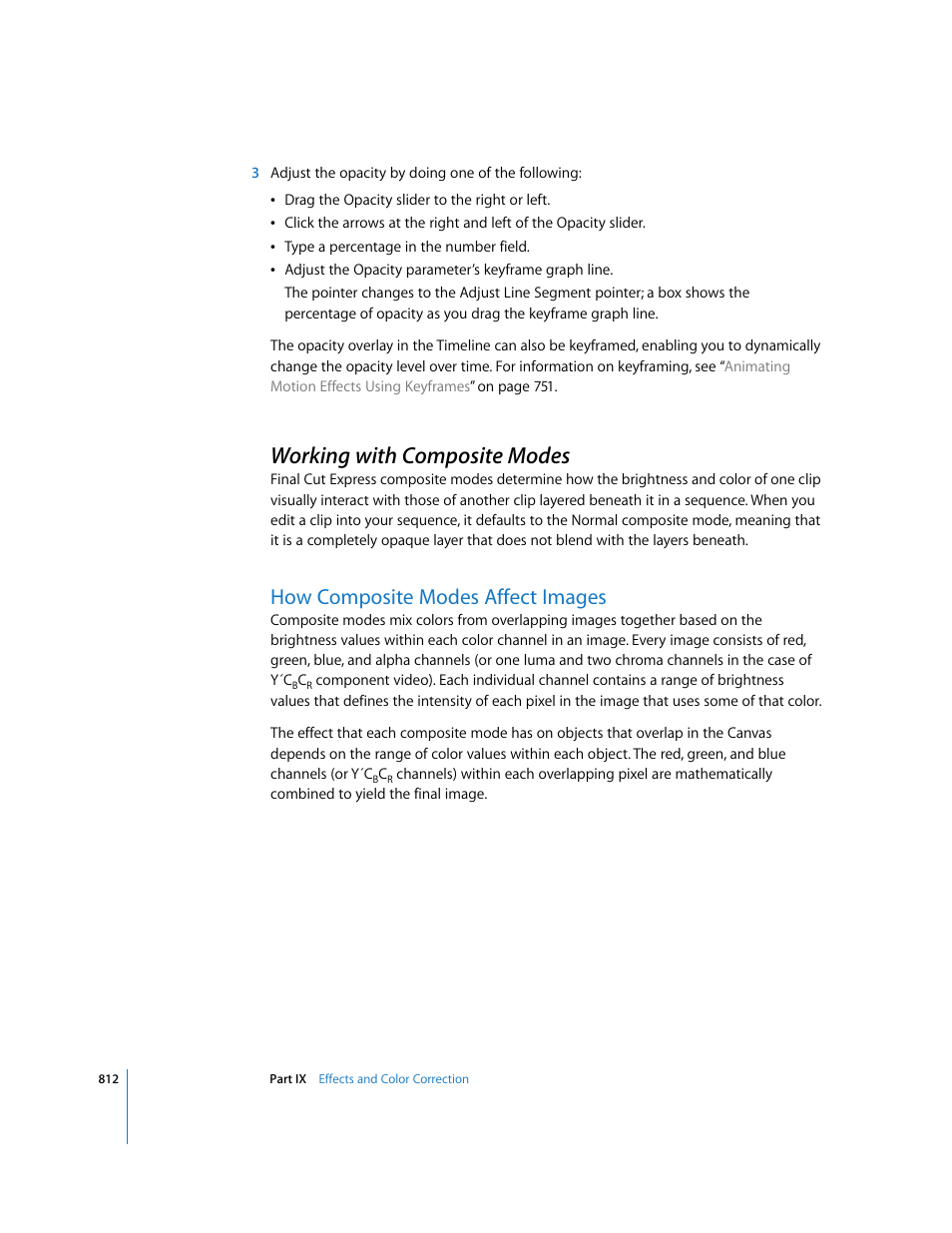 Working with composite modes, How composite modes affect images, P. 812) | Apple Final Cut Express 4 User Manual | Page 812 / 1152