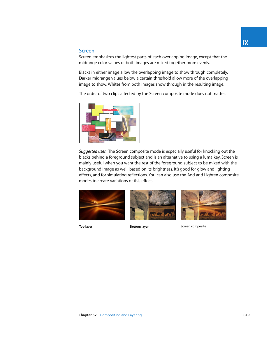 Screen | Apple Final Cut Express 4 User Manual | Page 819 / 1152