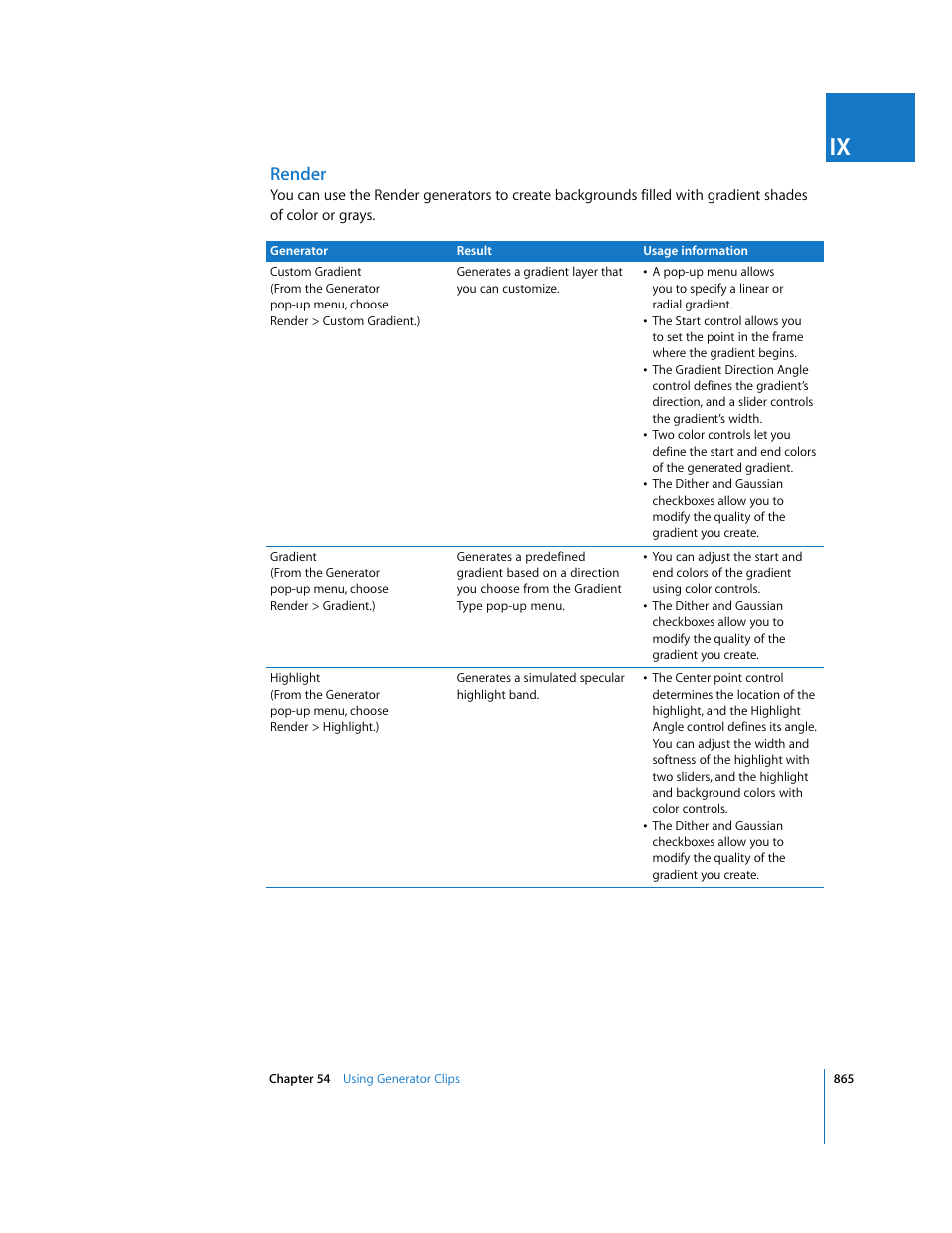 Render | Apple Final Cut Express 4 User Manual | Page 865 / 1152
