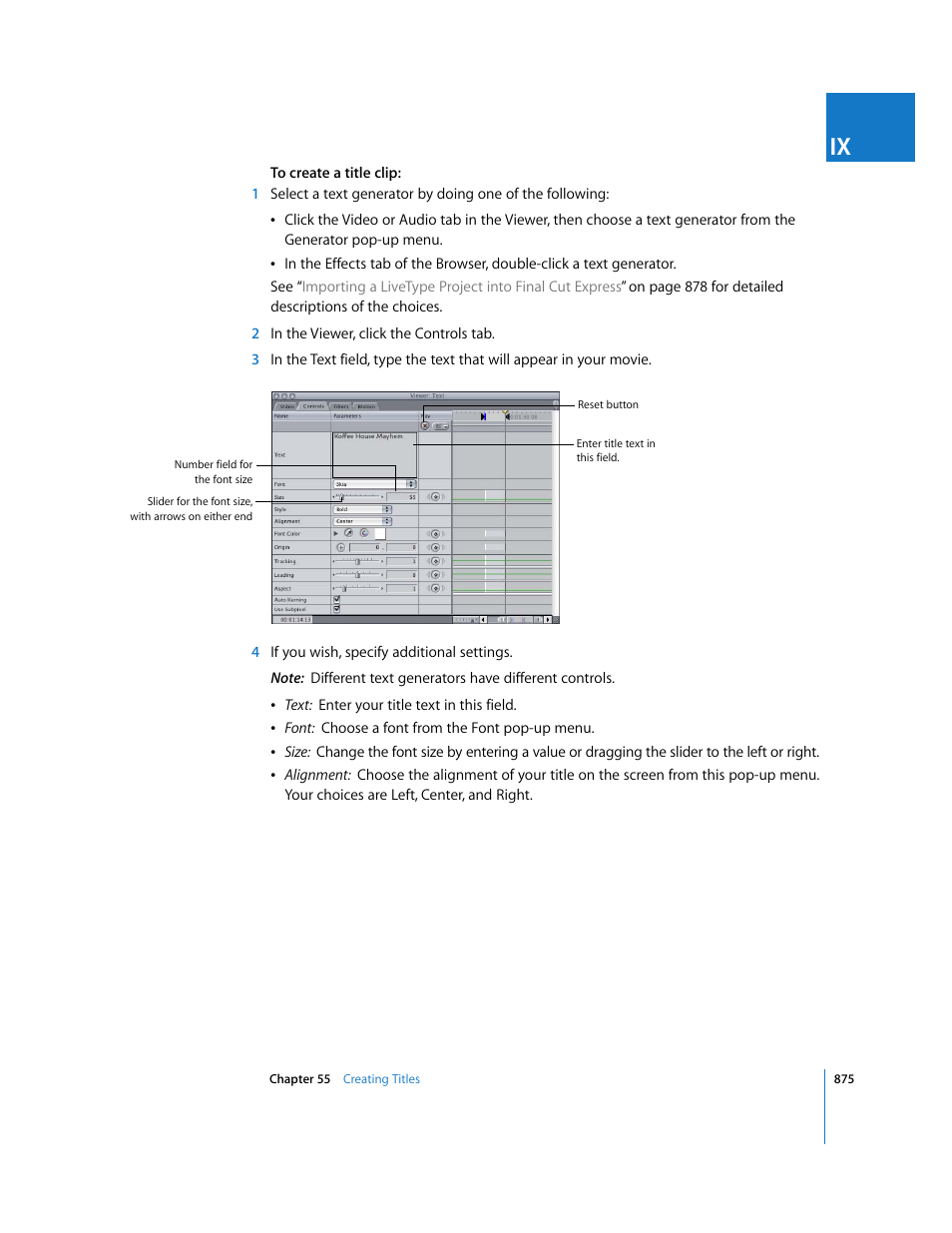 Apple Final Cut Express 4 User Manual | Page 875 / 1152