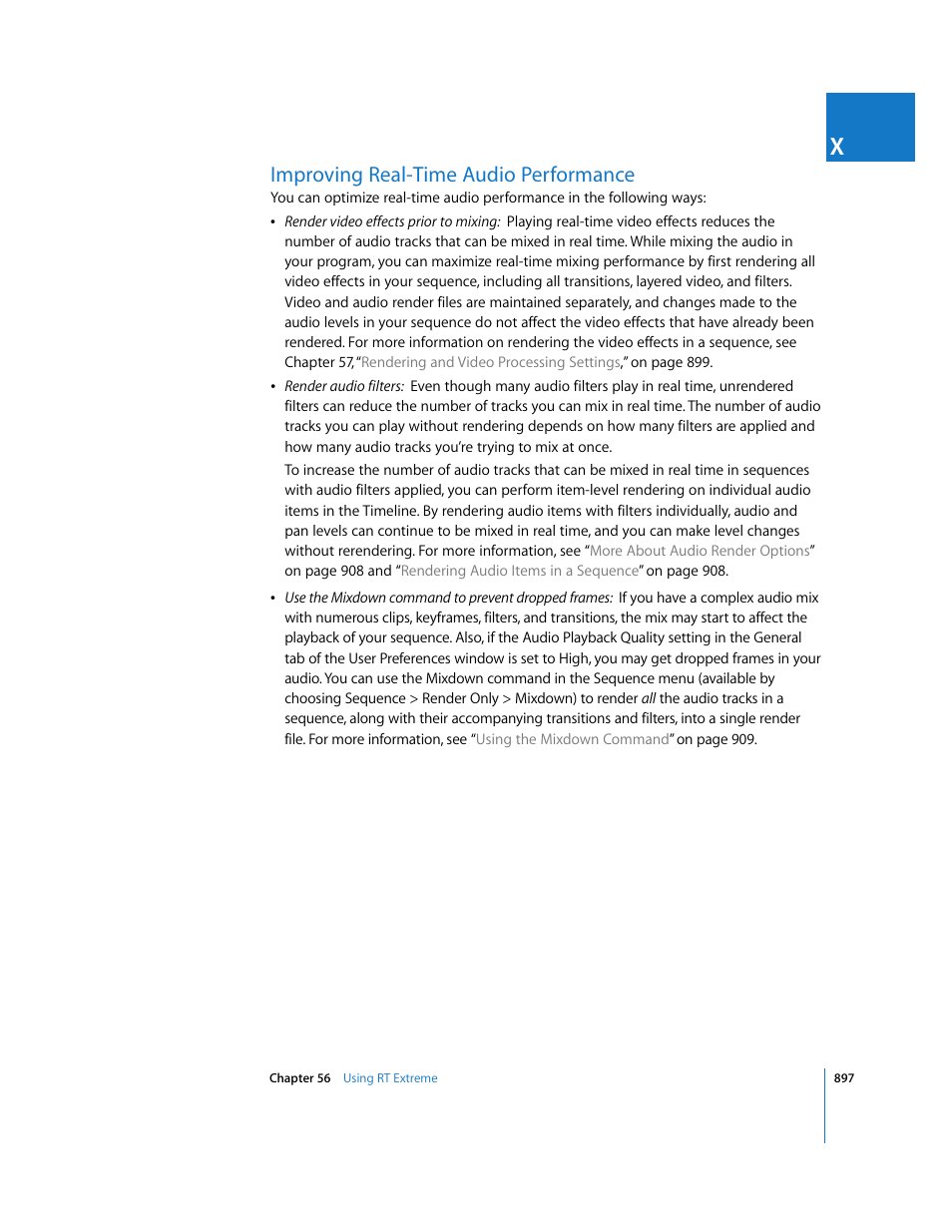 Improving real-time audio performance | Apple Final Cut Express 4 User Manual | Page 897 / 1152