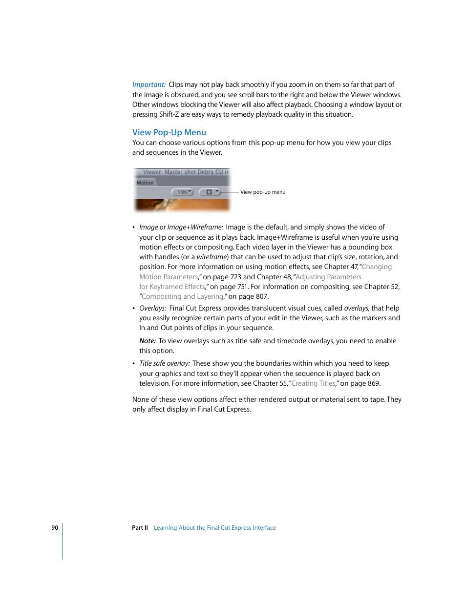 View pop-up menu | Apple Final Cut Express 4 User Manual | Page 90 / 1152