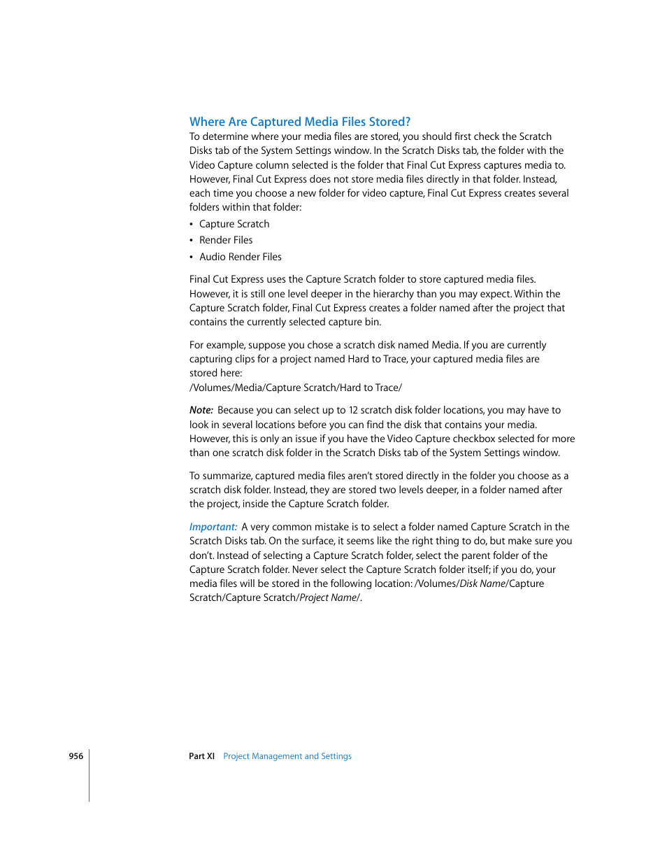 Where are captured media files stored | Apple Final Cut Express 4 User Manual | Page 956 / 1152