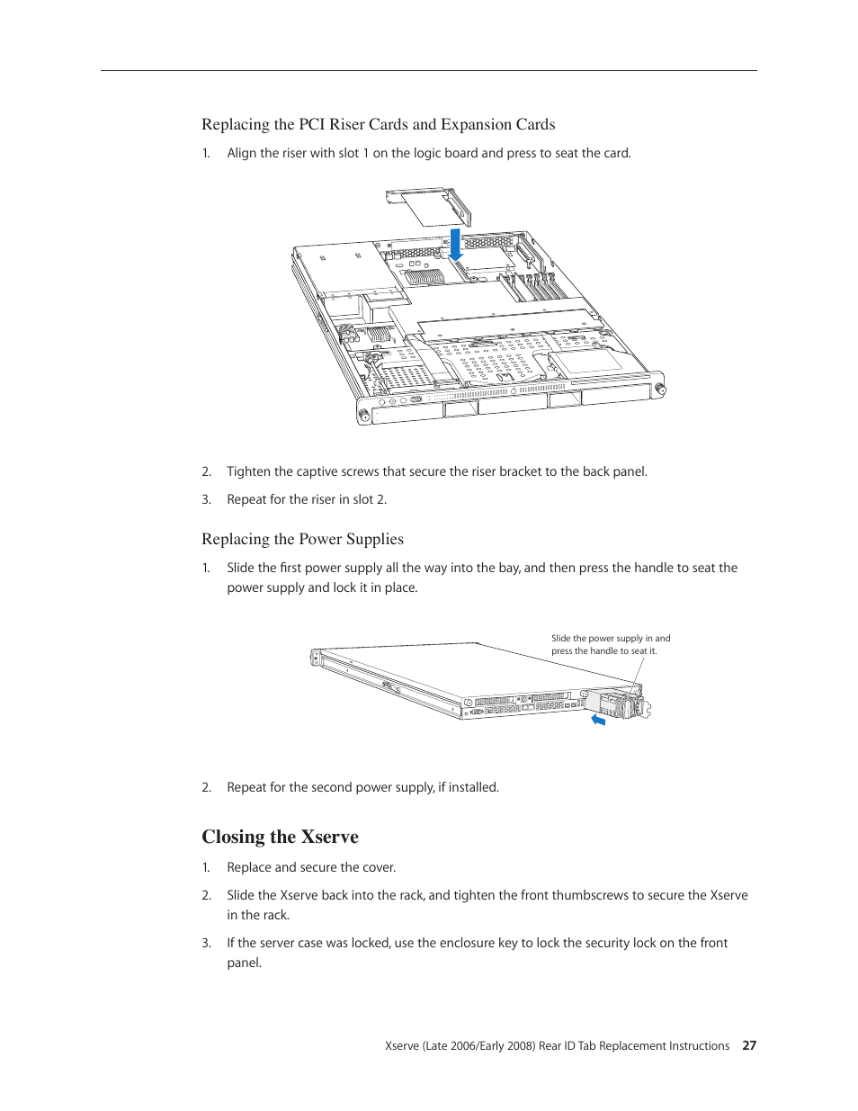 Closing the xserve | Apple Xserve (Early 2008) DIY Procedure for Enclosure User Manual | Page 168 / 169