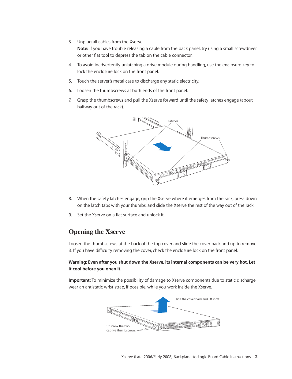 Opening the xserve | Apple Xserve (Early 2008) DIY Procedure for Enclosure User Manual | Page 41 / 169