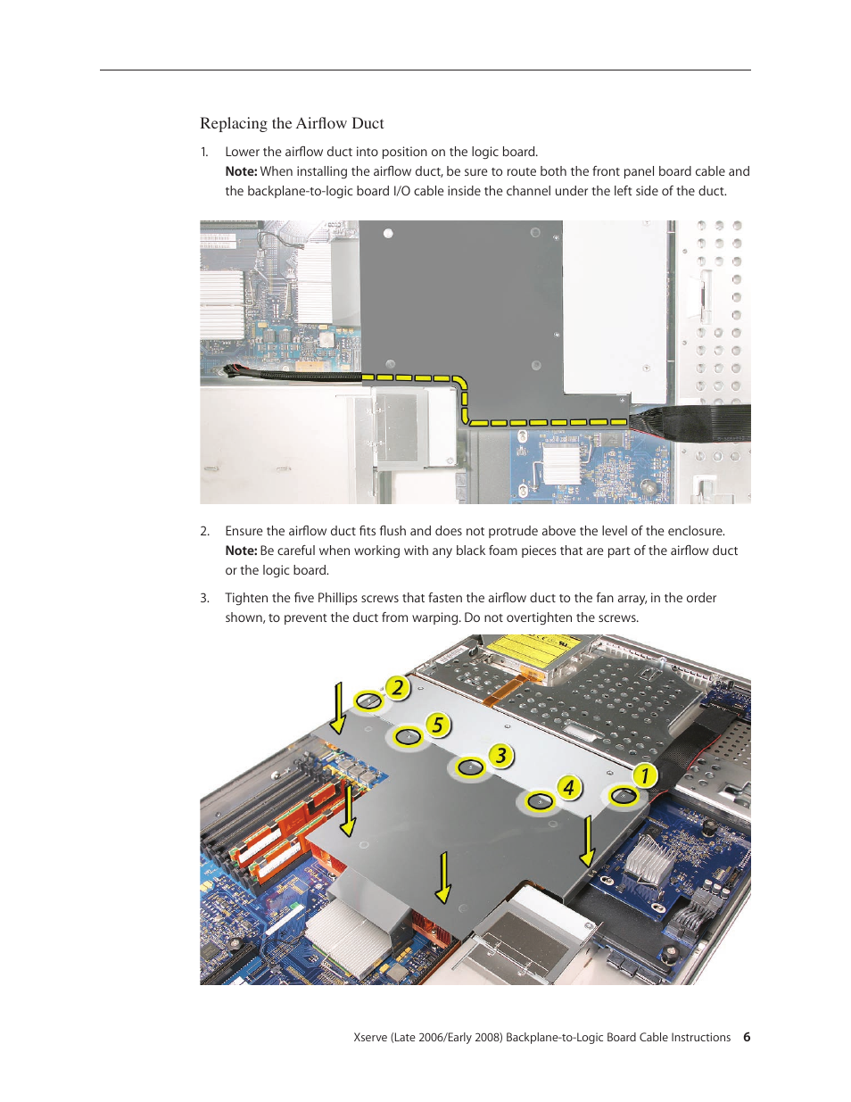 Replacing the airflow duct | Apple Xserve (Early 2008) DIY Procedure for Enclosure User Manual | Page 45 / 169