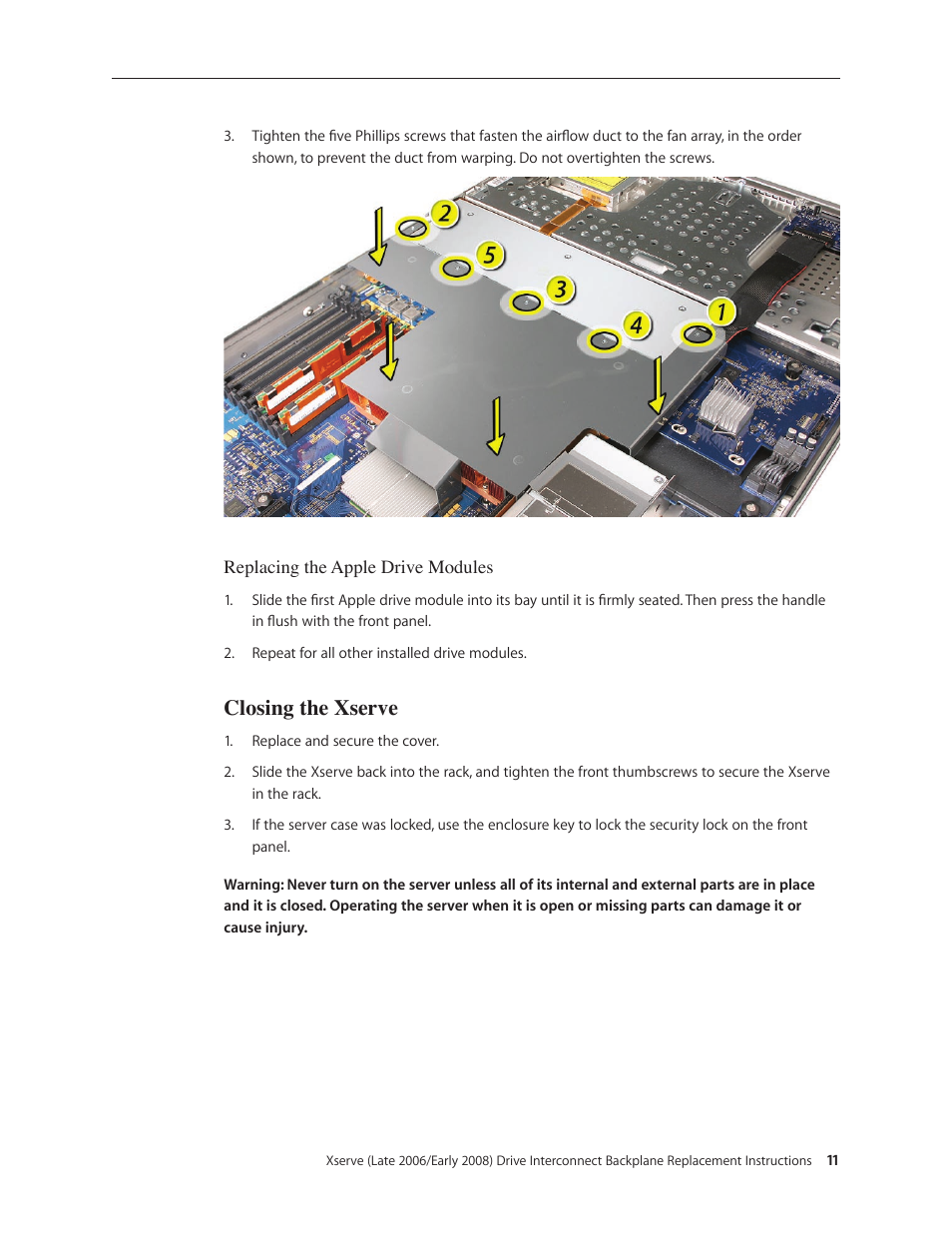 Closing the xserve | Apple Xserve (Early 2008) DIY Procedure for Enclosure User Manual | Page 77 / 169