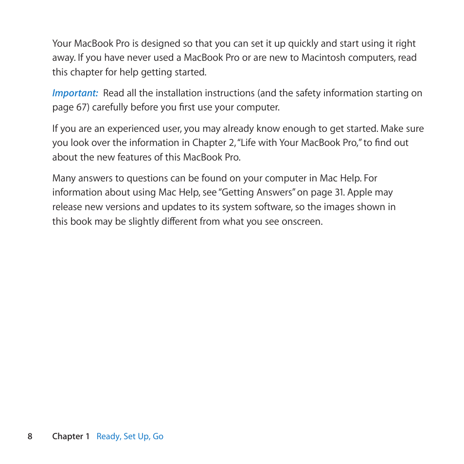 Apple MacBook Pro (13-inch, Mid 2010) User Manual | Page 8 / 88