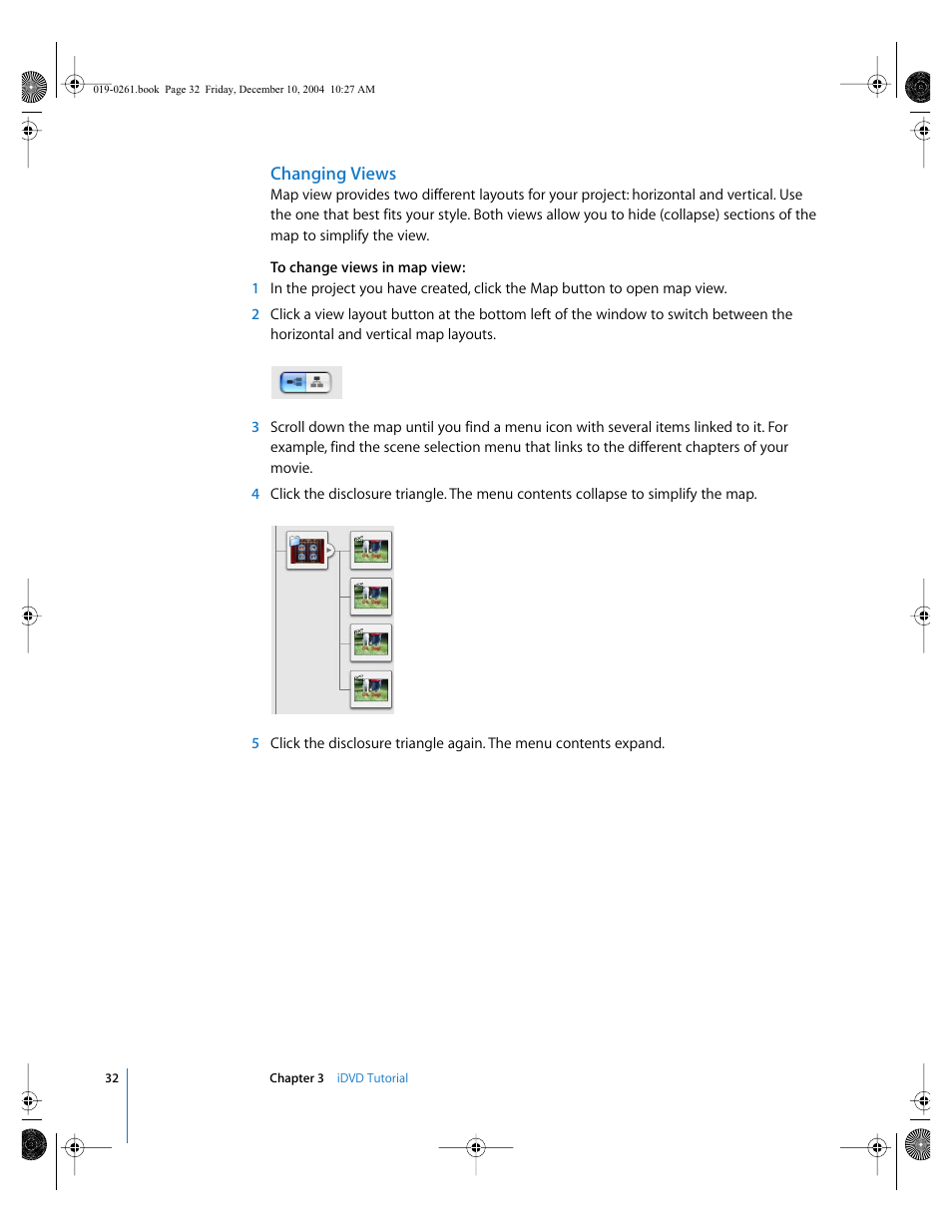 Changing views | Apple iDVD 5 User Manual | Page 32 / 38