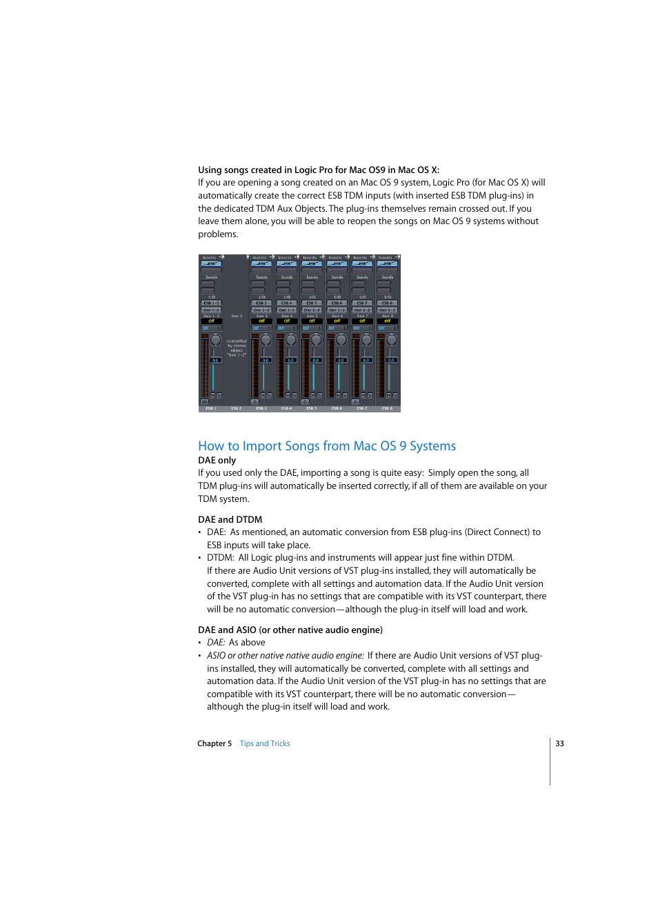 How to import songs from macos9 systems, How to import songs from mac os 9 systems | Apple Logic Pro 7 (TDM Guide) User Manual | Page 33 / 52
