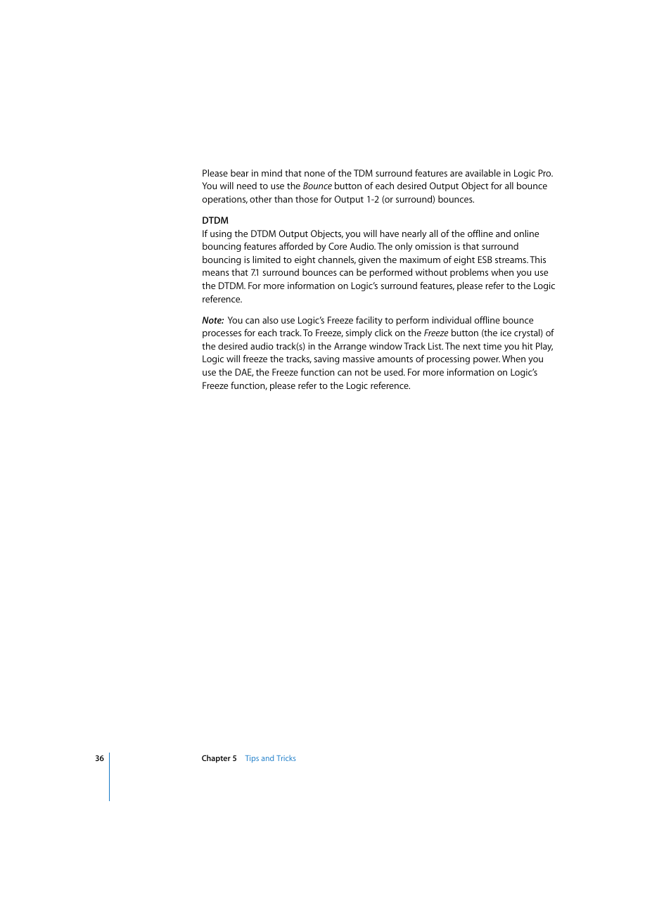 Apple Logic Pro 7 (TDM Guide) User Manual | Page 36 / 52